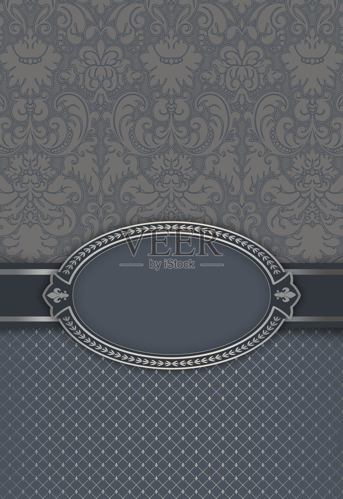 优雅的复古背景,带有装饰性边框和图案。照片摄影图片