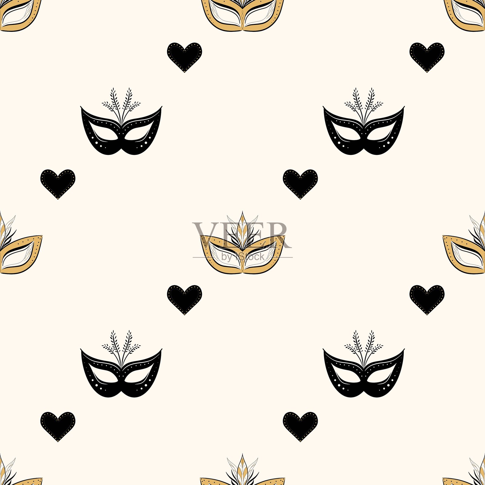 带有嘉年华面具的图案照片摄影图片