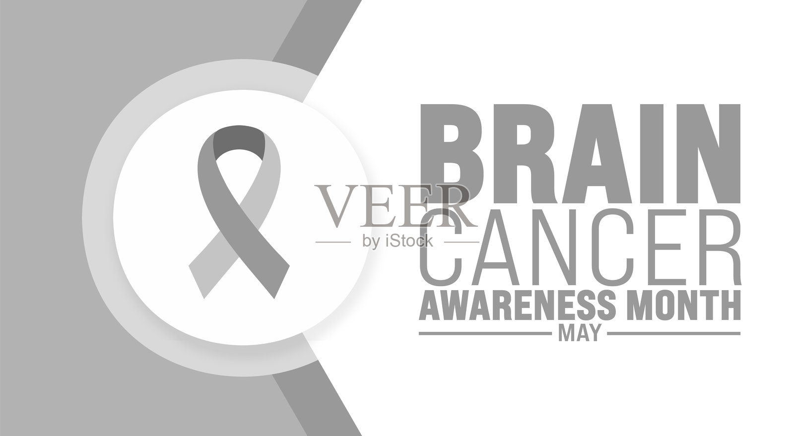 五月是脑癌宣传月背景模板。节日的概念。用于背景,横幅,标语牌,卡片和海报设计模板,文字铭文和标准颜色。向量插画图片素材