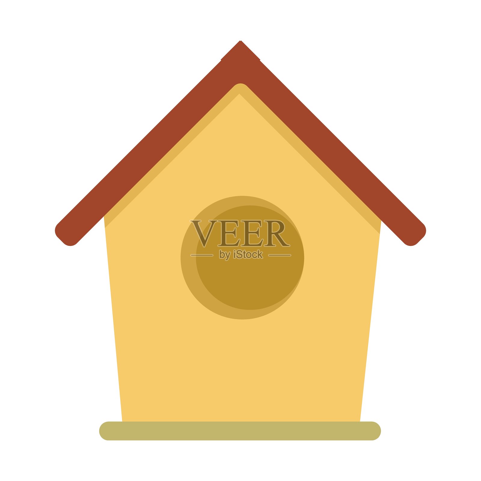 鸟屋,鸟屋,手工制作,平面设计,色彩暖色调,形象简洁,卡通风格。关爱鸟类和环境的理念。矢量线图标的业务和广告插画图片素材