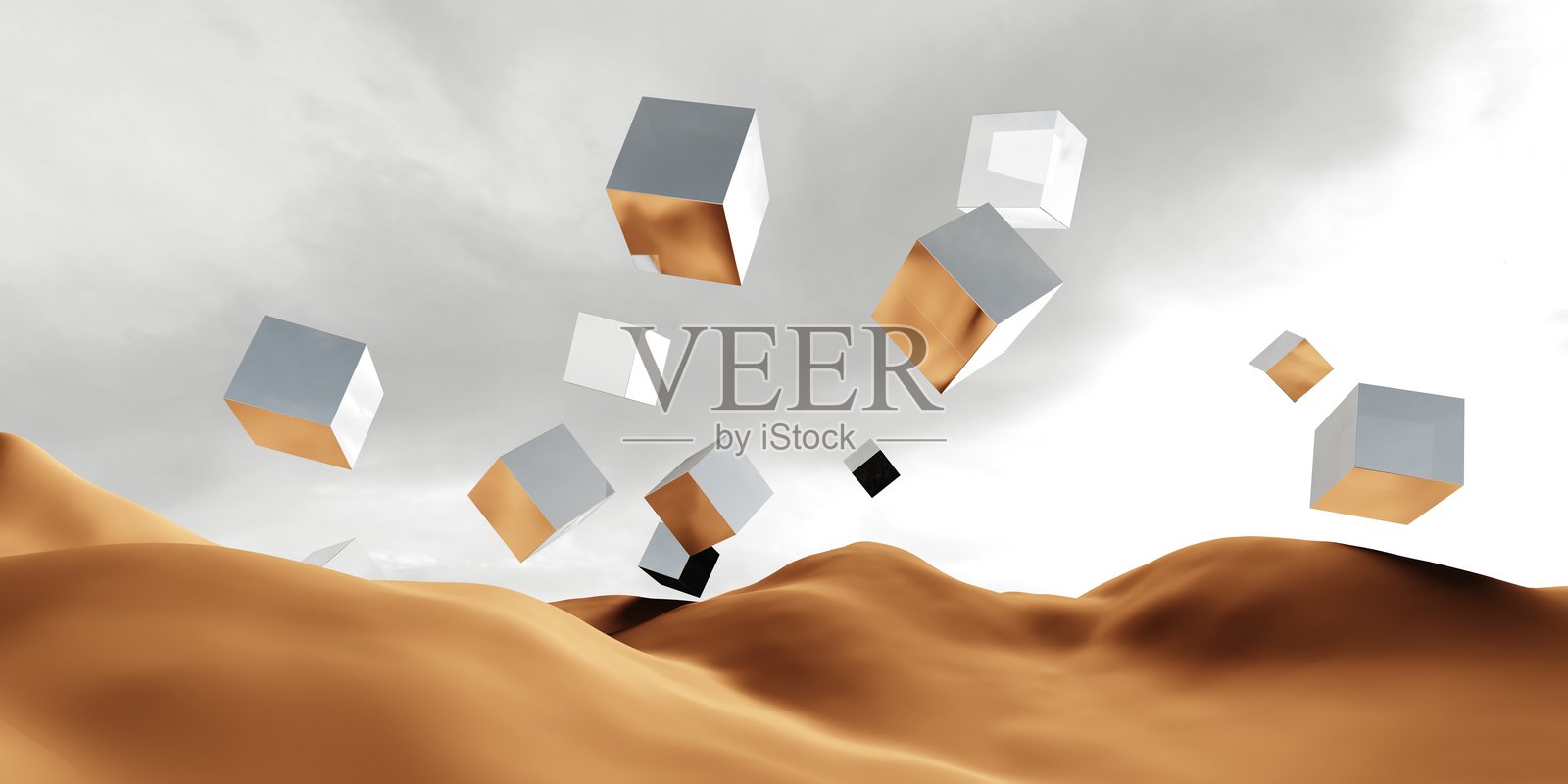 超现实景观的3d渲染照片摄影图片