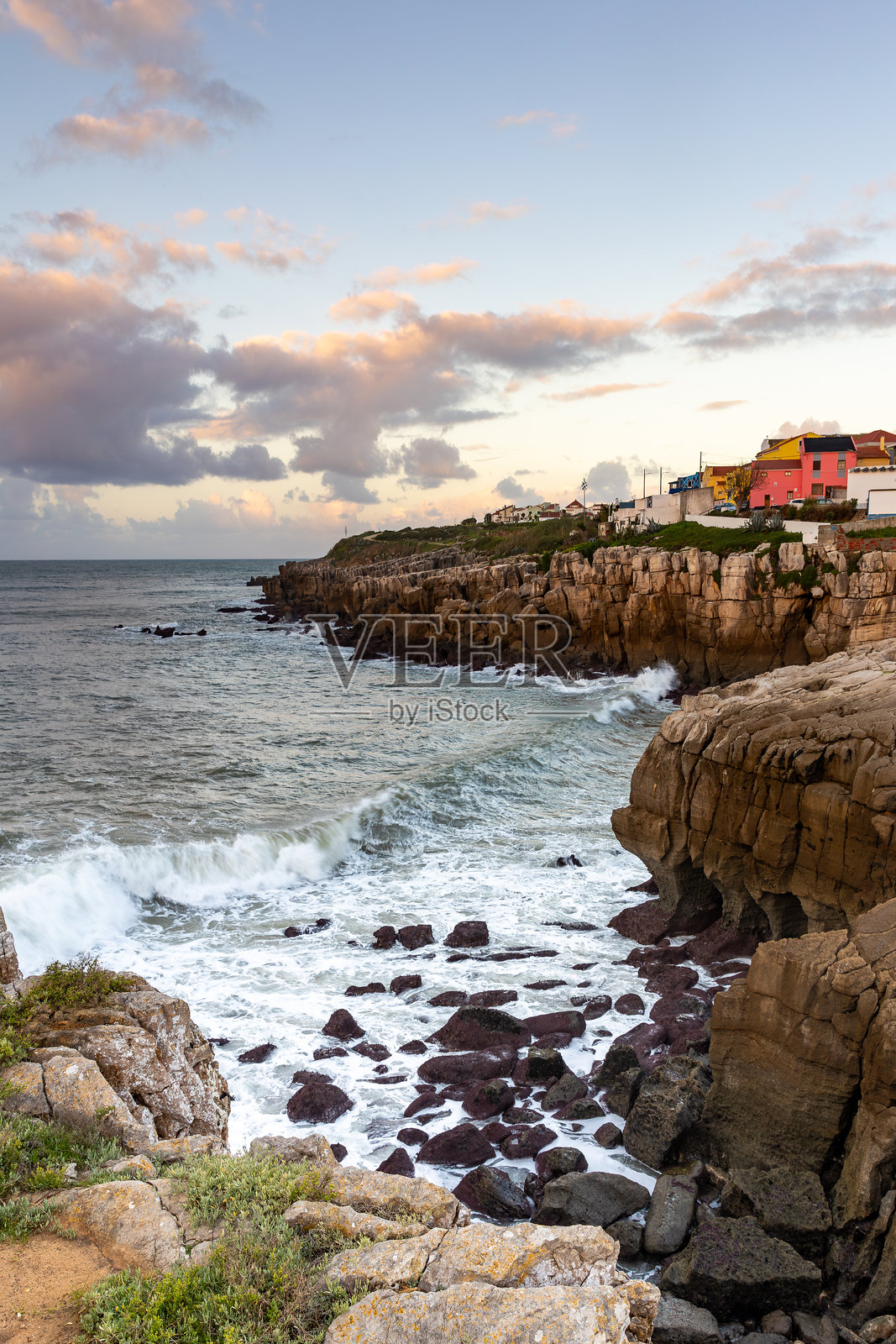 葡萄牙佩尼切的日出海岸照片摄影图片