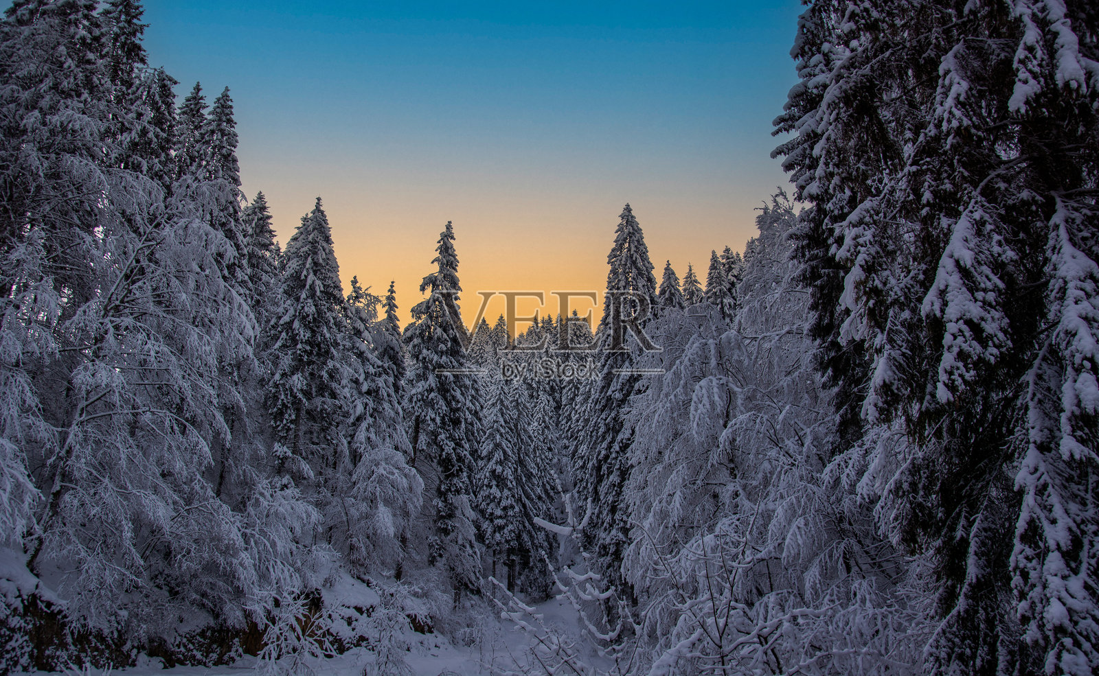 雪山上的美丽日落照片摄影图片