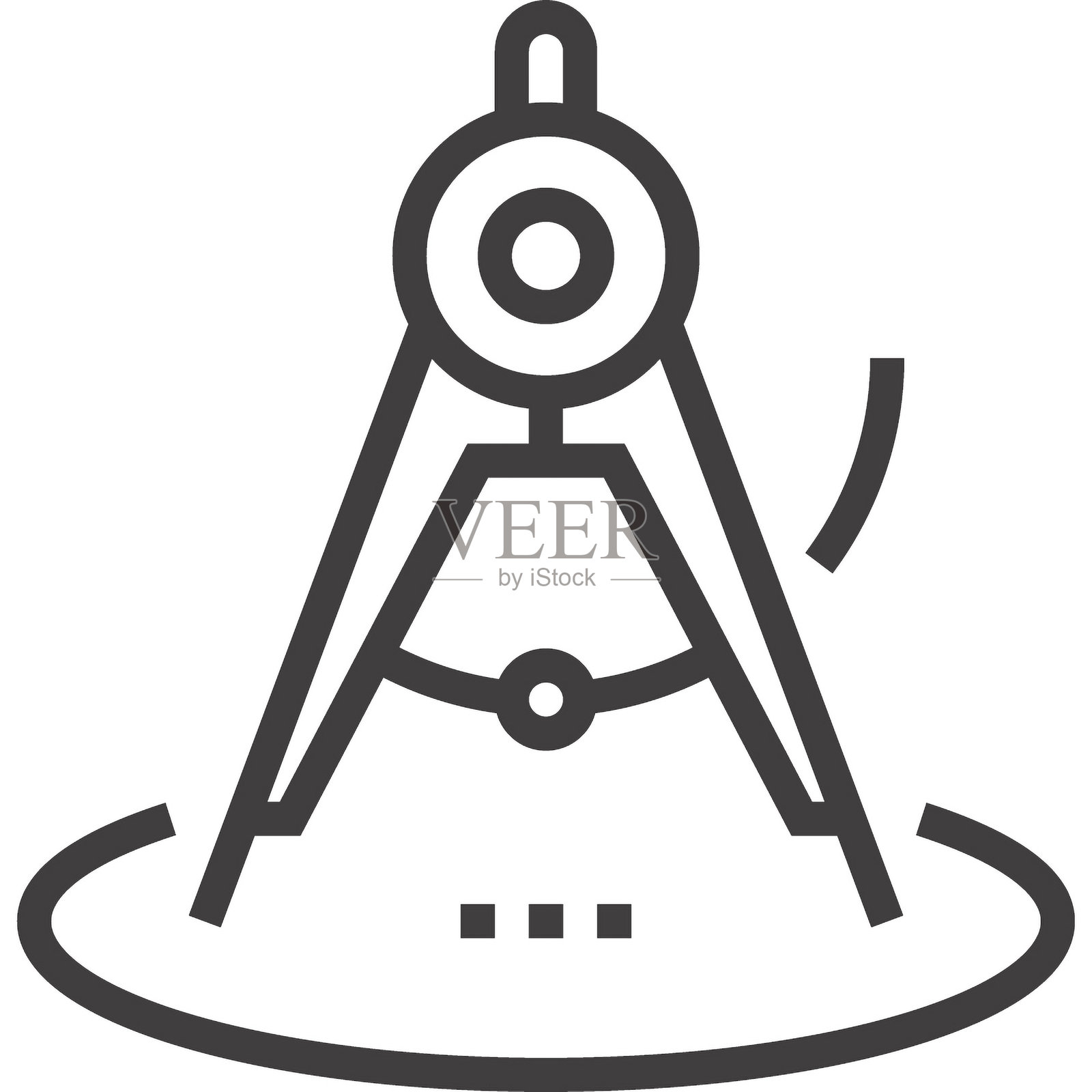 精确的平面线条网页图标插画图片素材