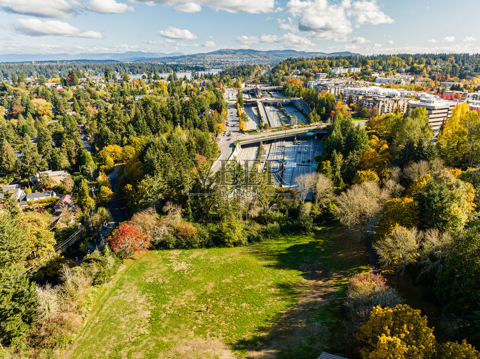 华盛顿州梅瑟岛的费罗利亚球场照片摄影图片
