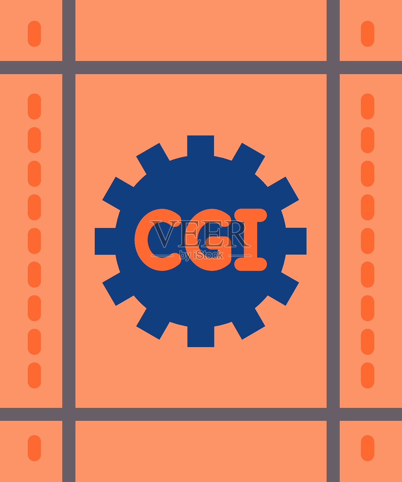 CGI电影图标风格插画图片素材