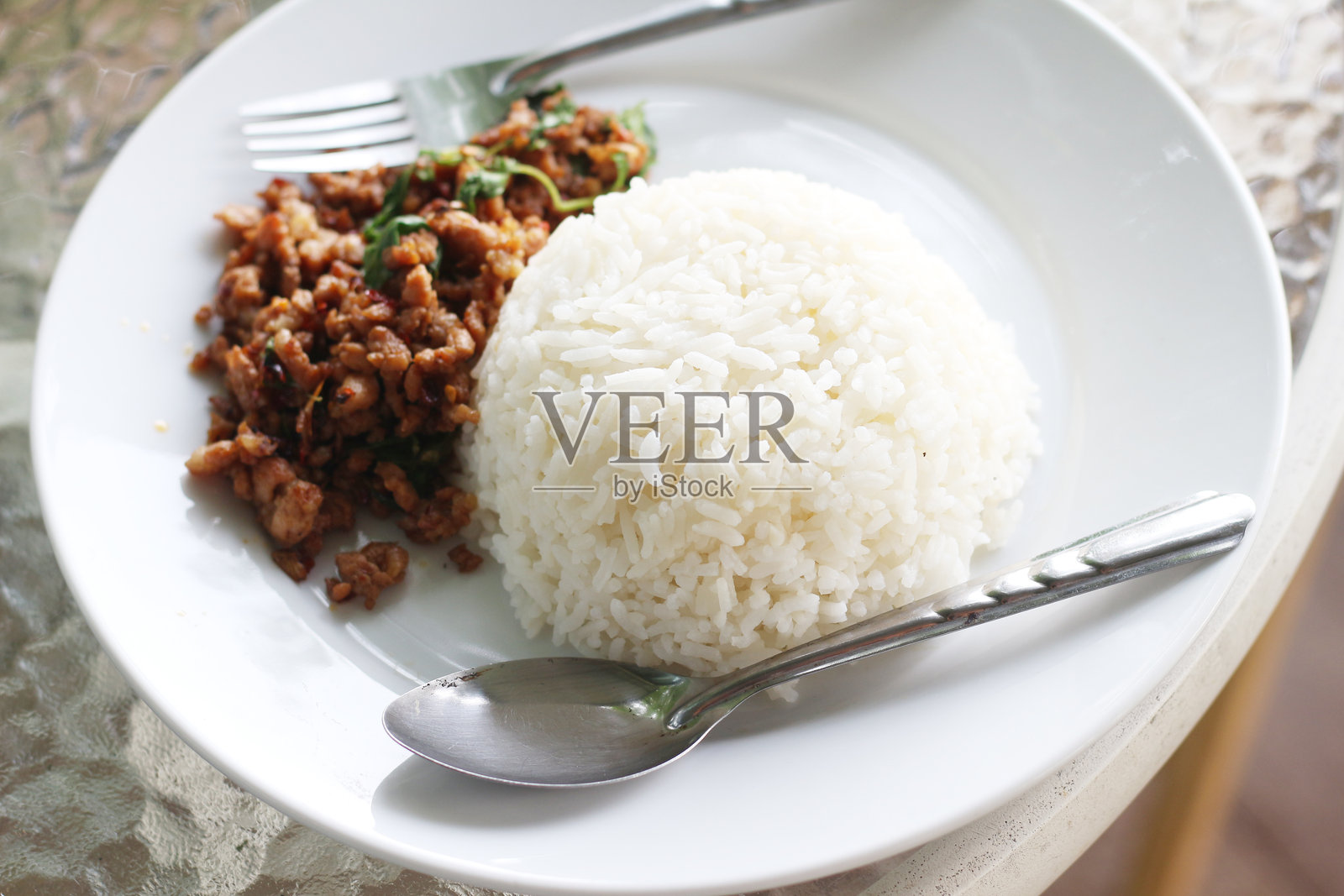 罗勒米饭照片摄影图片