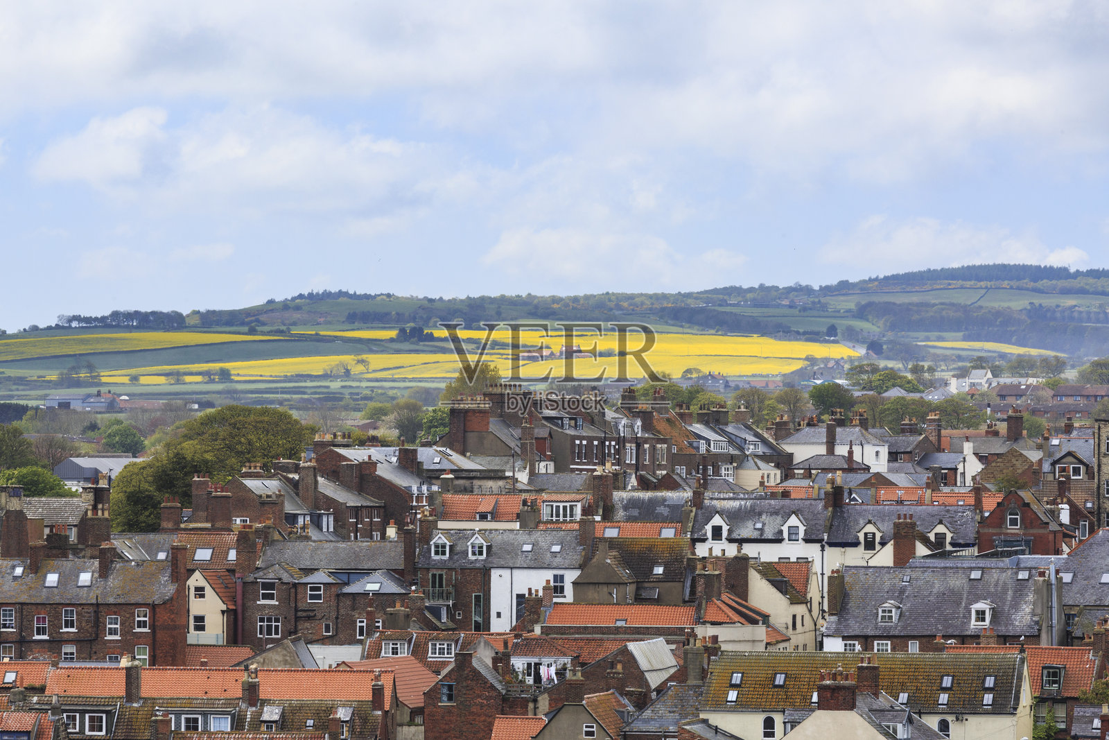 英格兰,北约克郡,惠特比。海滨小镇,港口,斯卡伯勒区的市民教区。惠特比拥有成熟的海洋、矿产和旅游经济。照片摄影图片