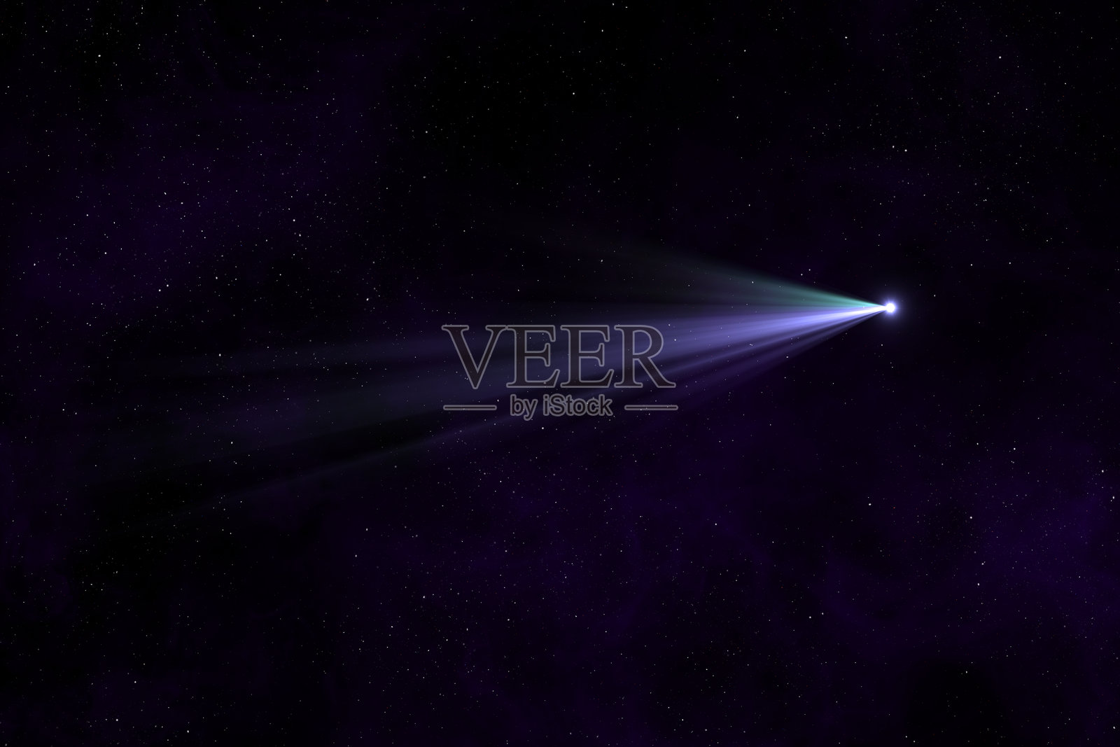 星空中的彗星。照片摄影图片