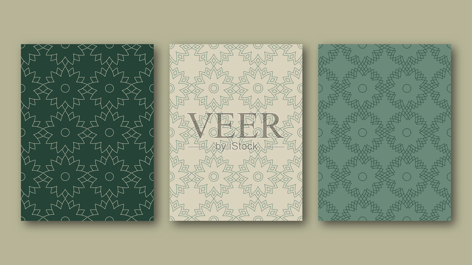 背景设计的无缝图案集插画图片素材