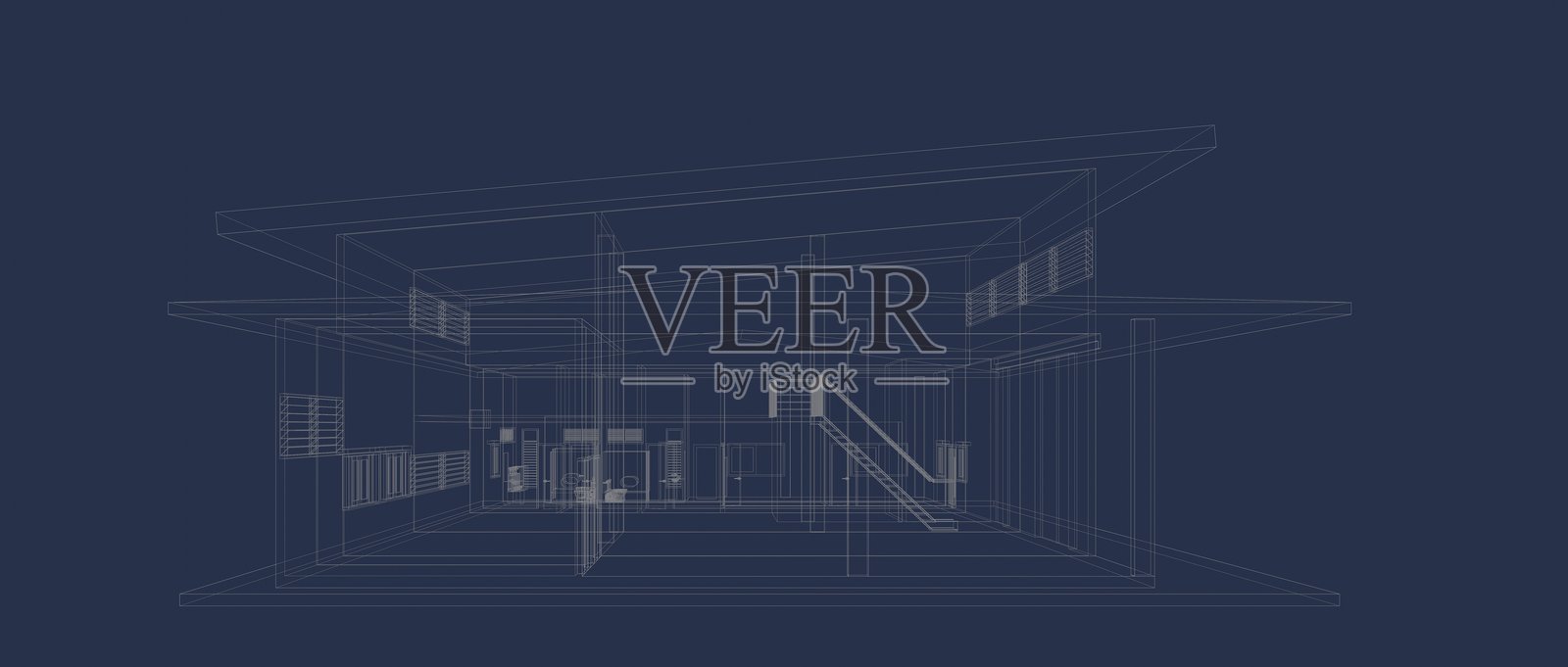 建筑项目的3D插图照片摄影图片