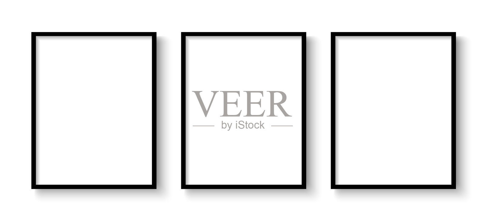 现代框架的模型。艺术设计。透明背景上的矢量插图。照片摄影图片