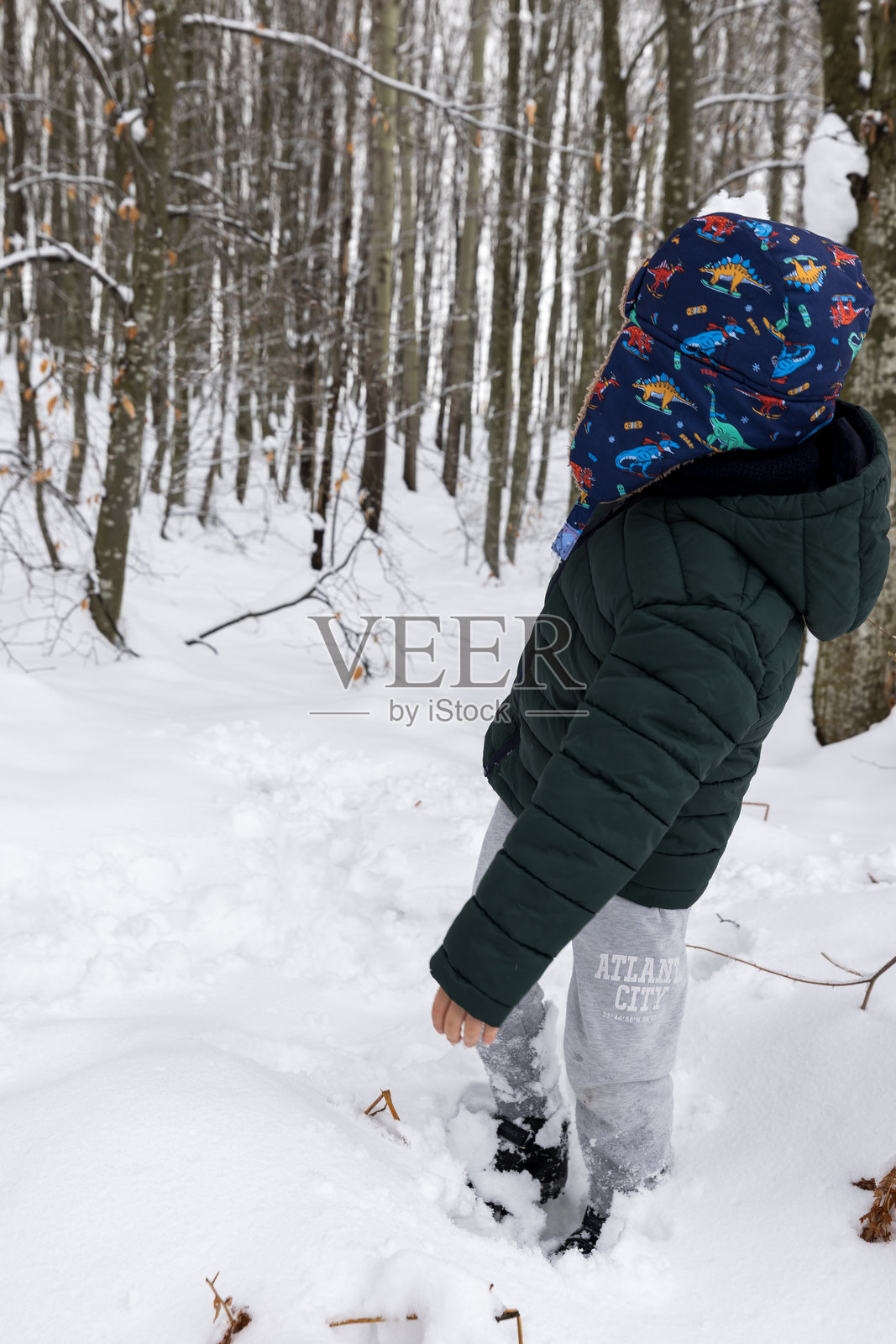 快乐的孩子享受雪天照片摄影图片