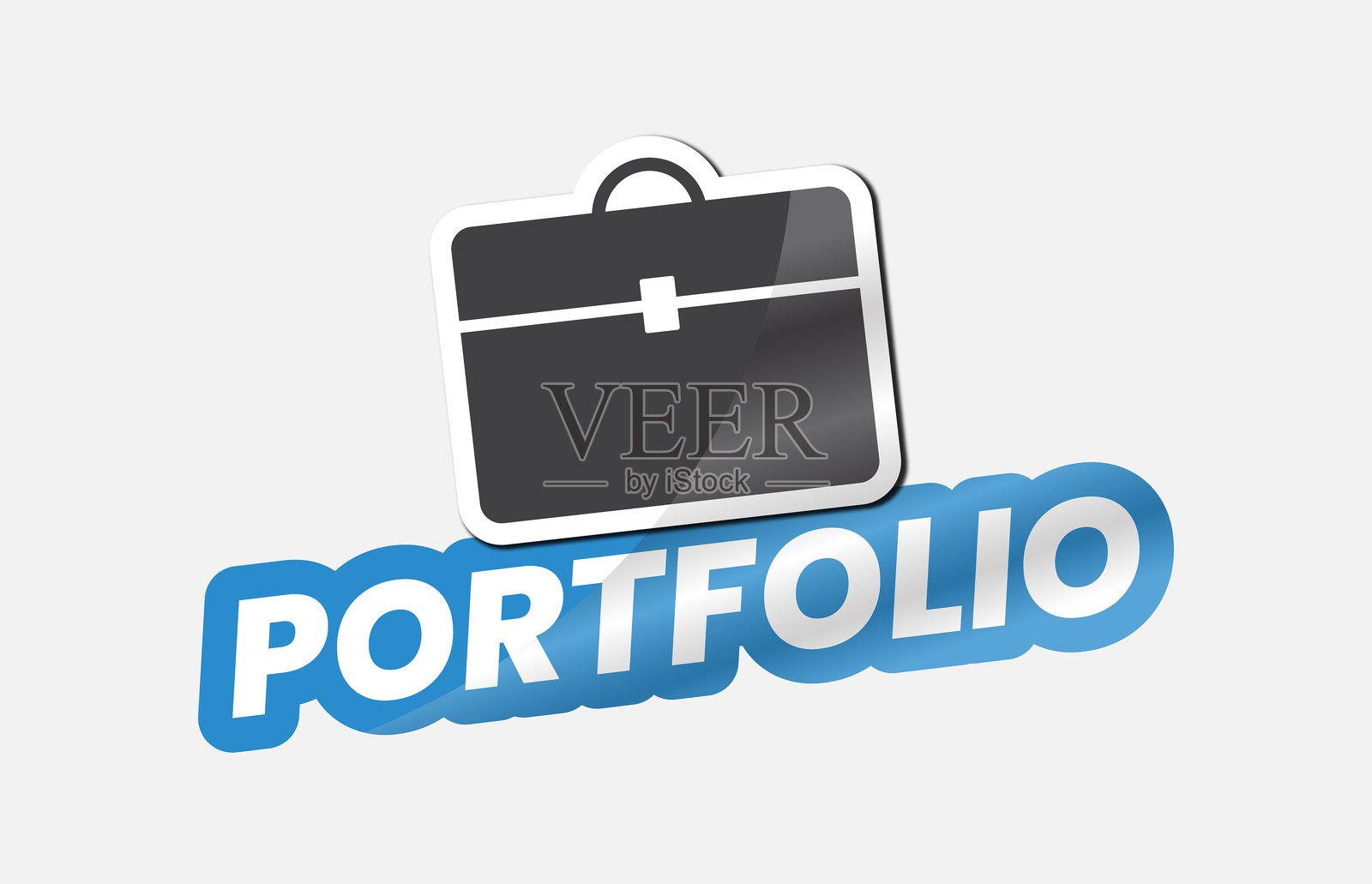 投资组合。投资组合标志、贴纸、标签、横幅。库存矢量图插画图片素材