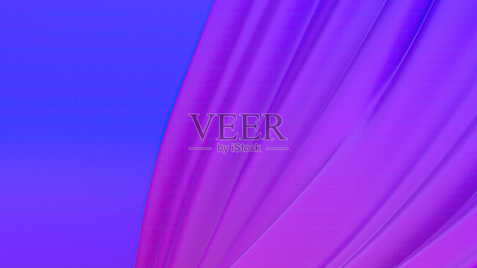 一个优雅现代的3D渲染抽象背景,展现扭曲的平面和流行曲线,采用细腻的紫色和蓝色,散发出高端的精致感。照片摄影图片