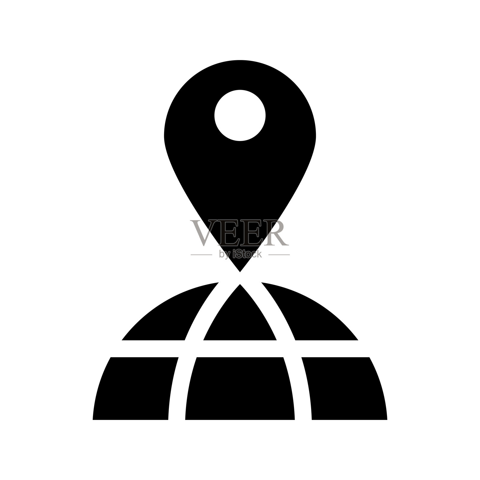 地图图标矢量插图平面设计插画图片素材