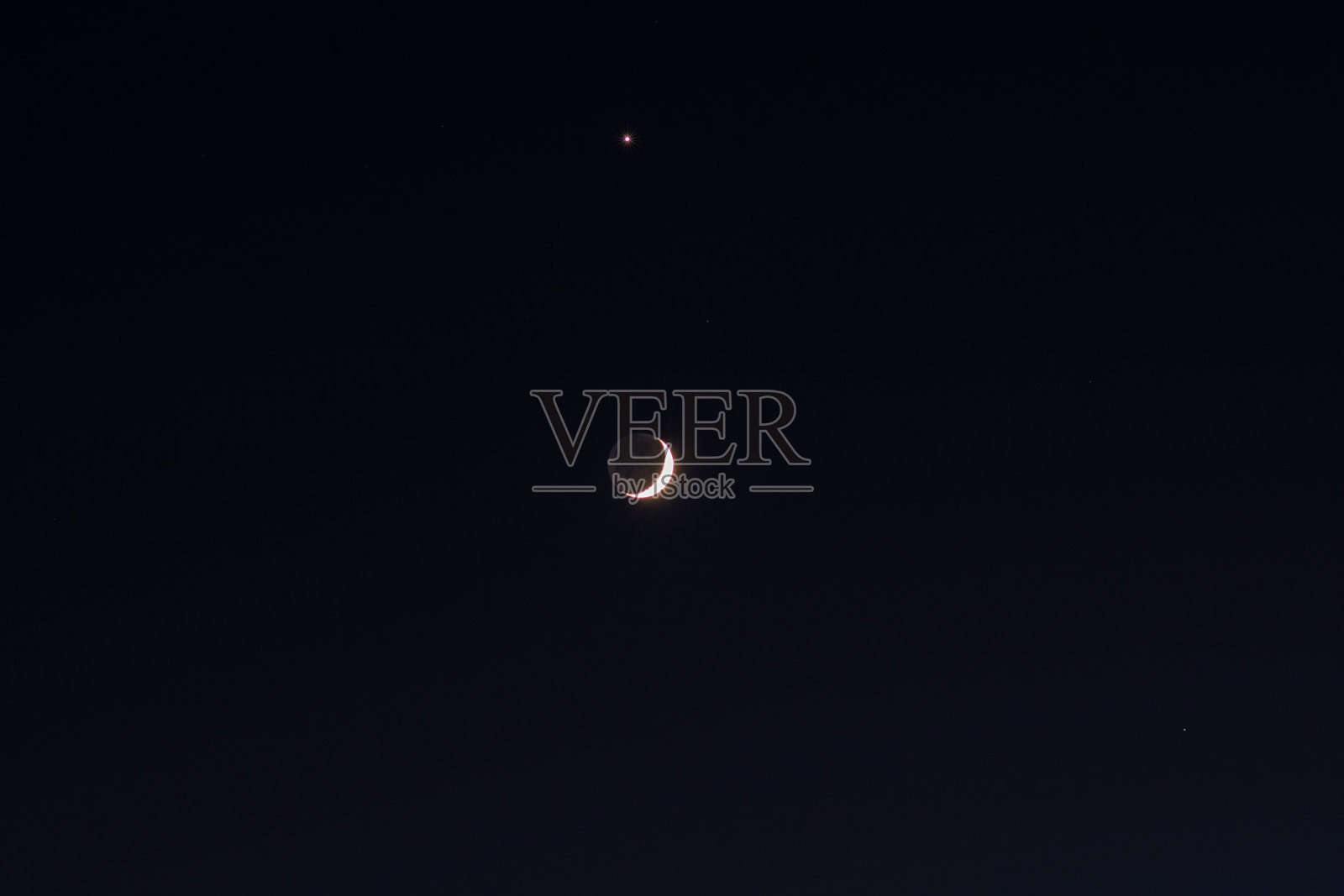 月亮、木星和星星的照片照片摄影图片