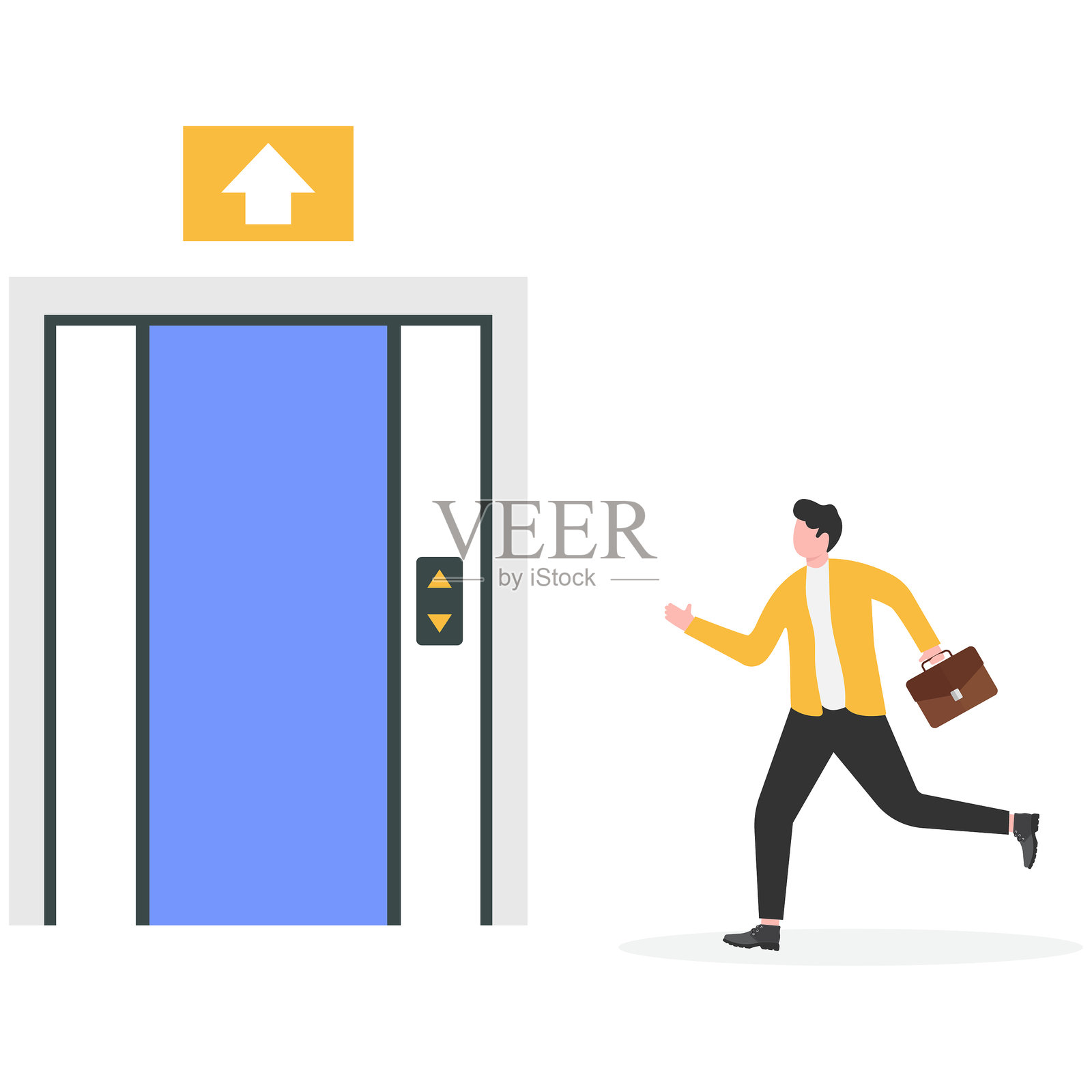 商人们在风险中经营业务,必须决定是继续还是停止。插画图片素材