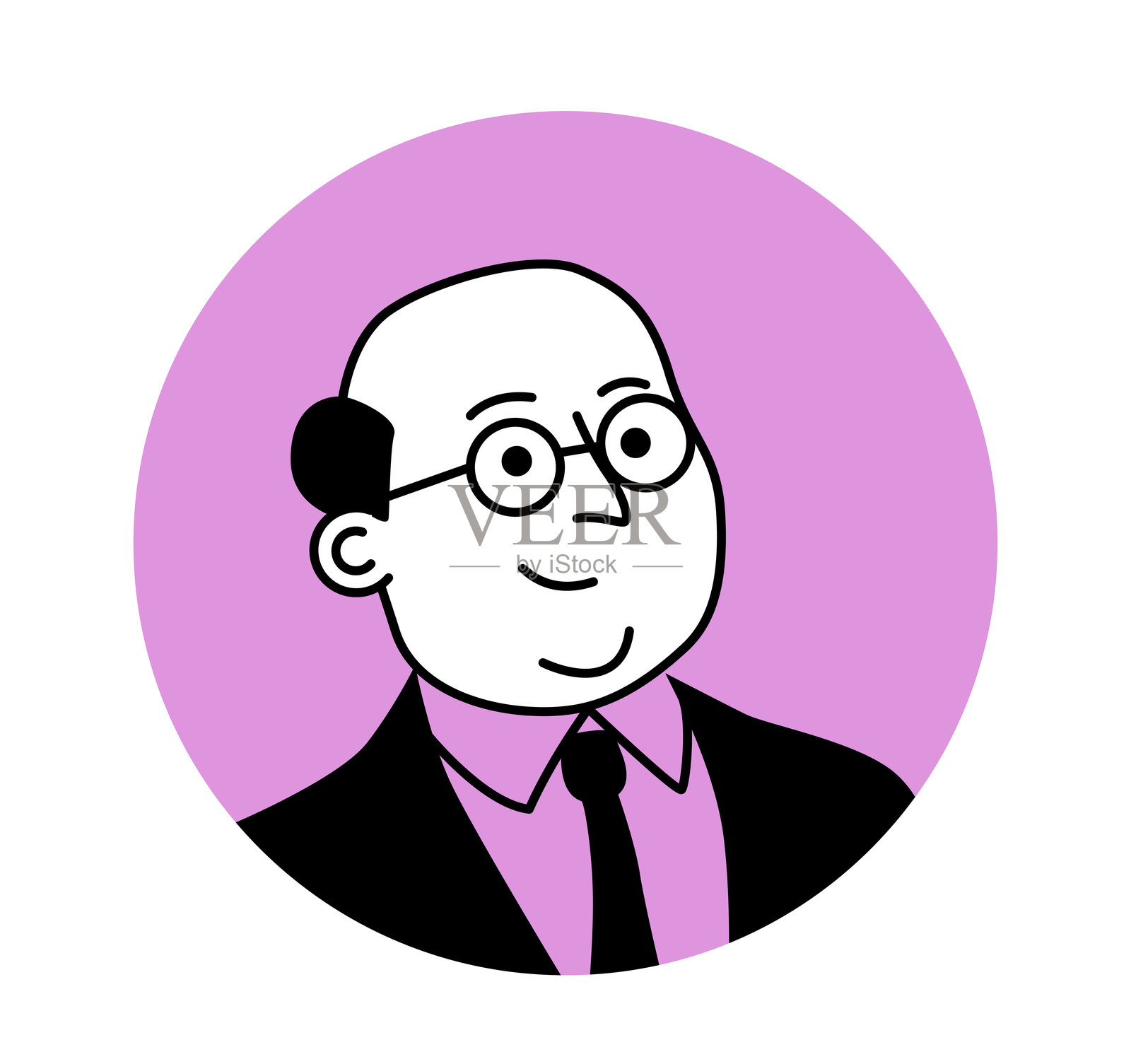 商人头像插图。矢量插图插画图片素材