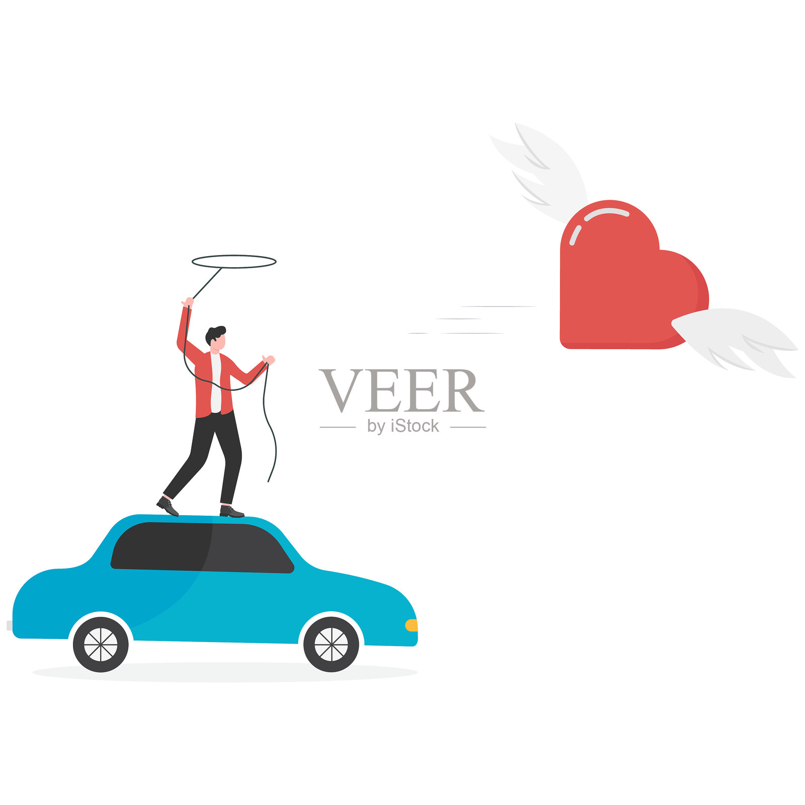 商人们试图赢得人心插画图片素材