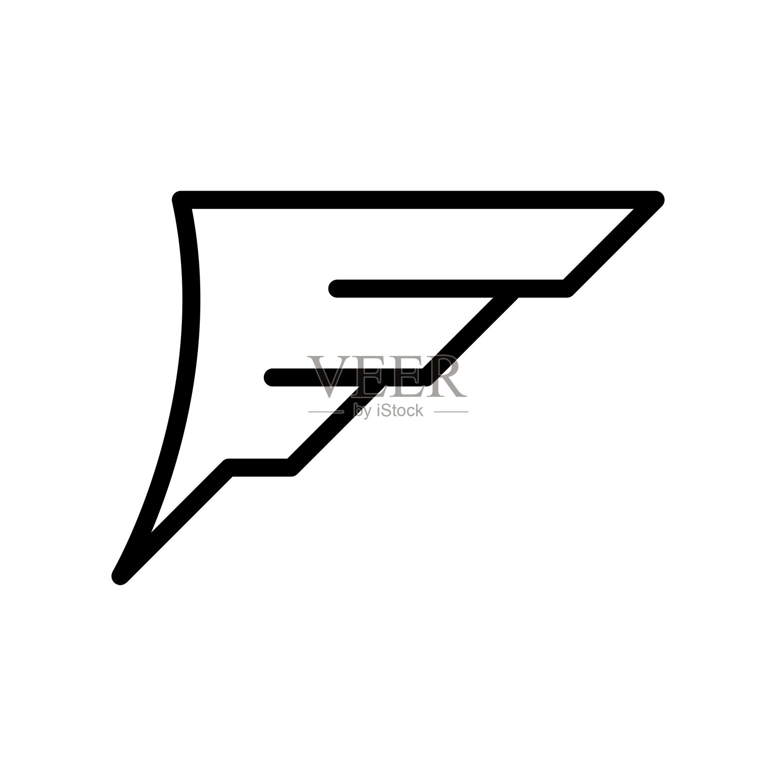 细线风格的翅膀图标矢量插图设计插画图片素材