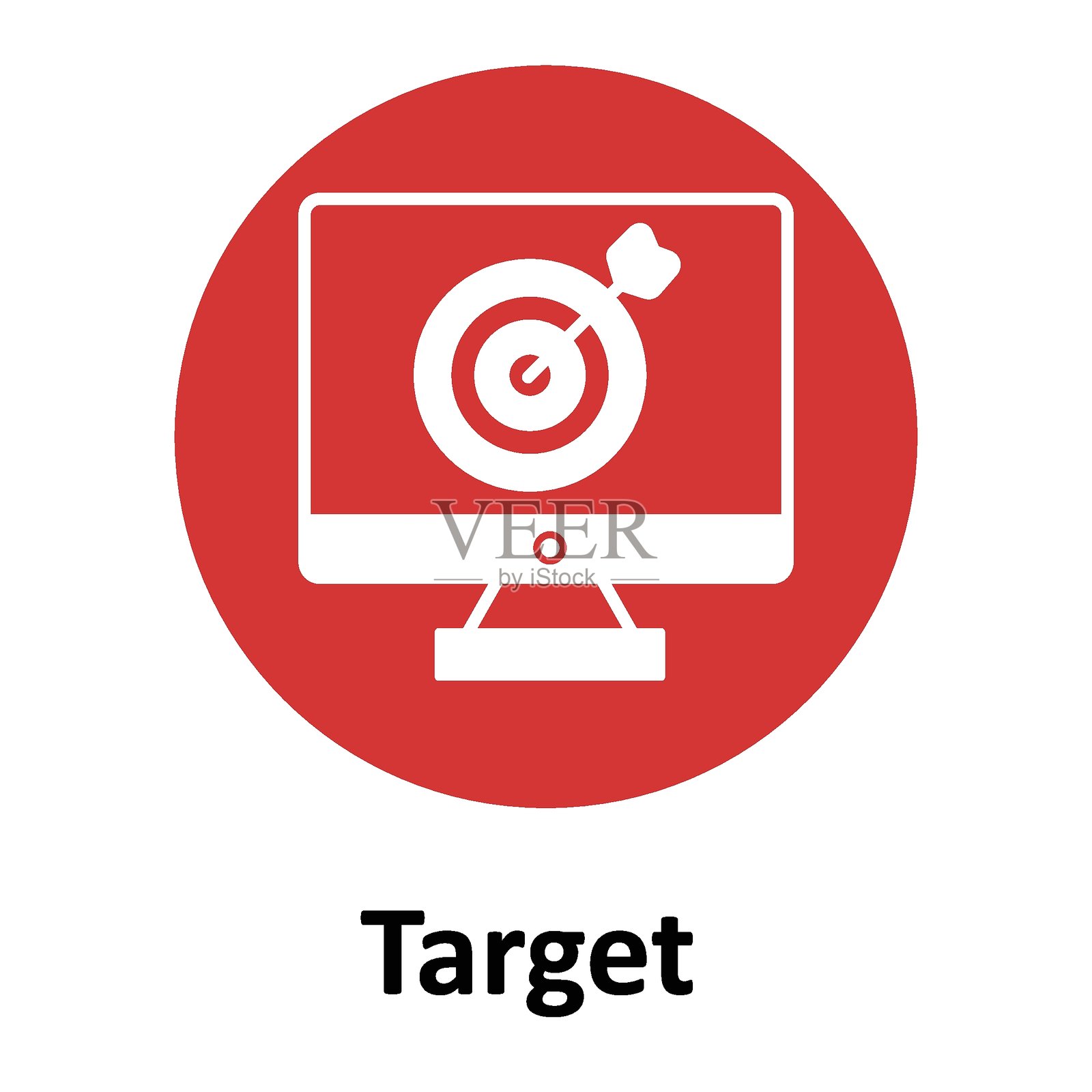 可轻松修改或编辑的目标矢量图标插画图片素材