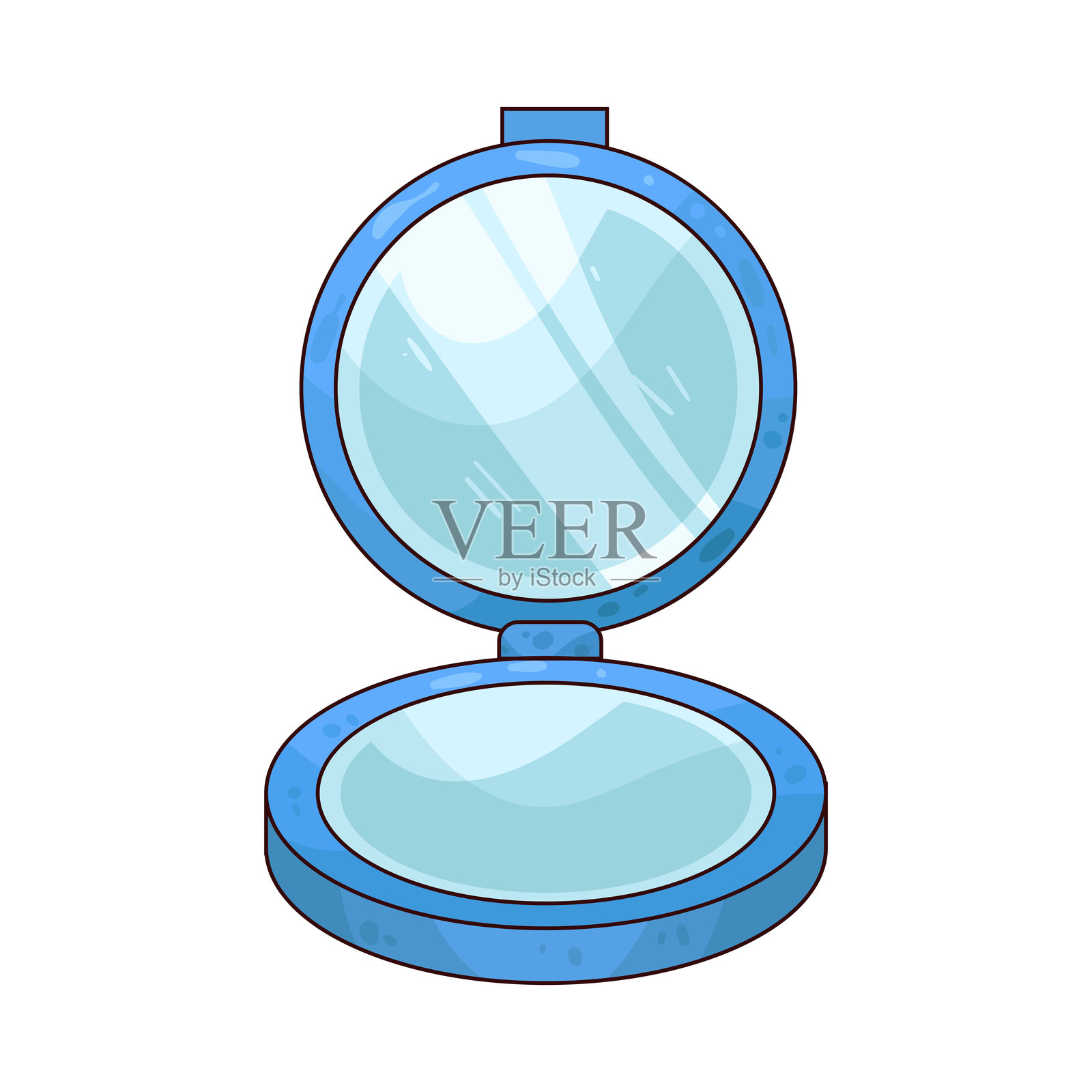 便携镜子插画图片素材