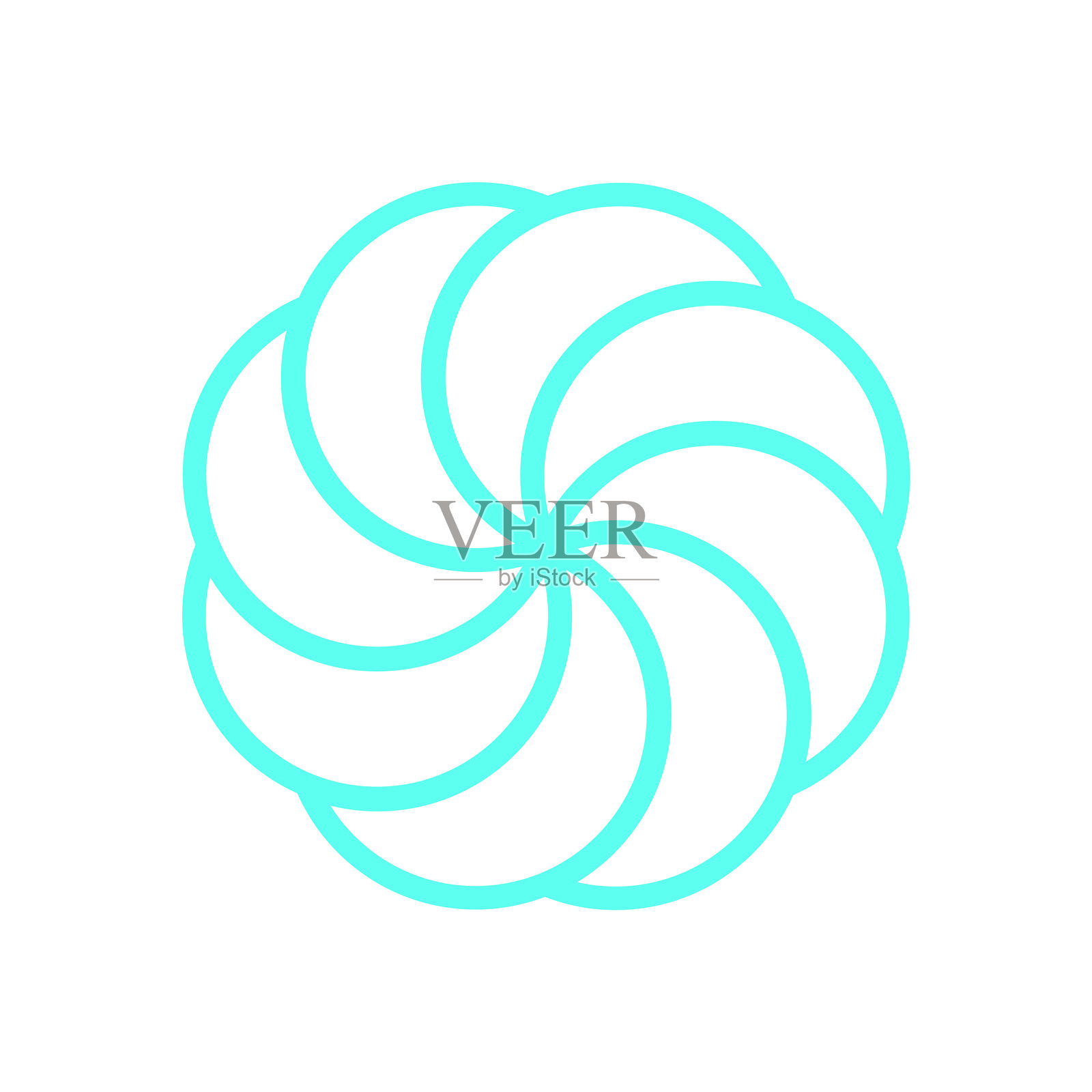 Y2K 抽象漩涡形状插画图片素材