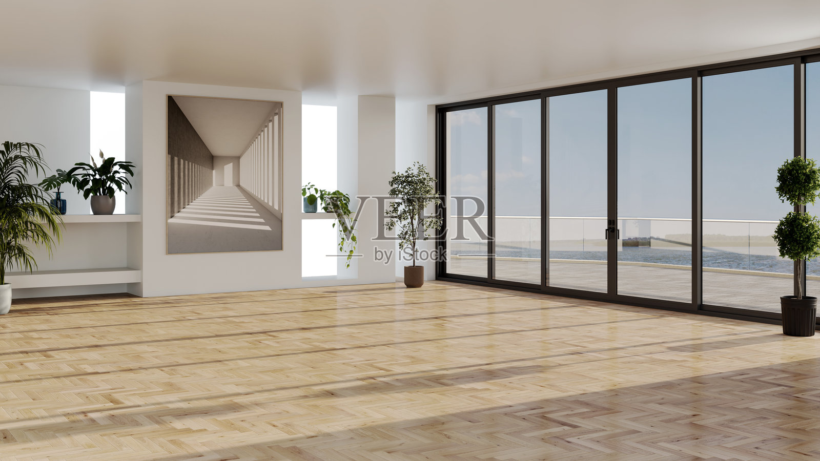 大型奢华现代明亮室内客厅模型插图3D渲染图像照片摄影图片