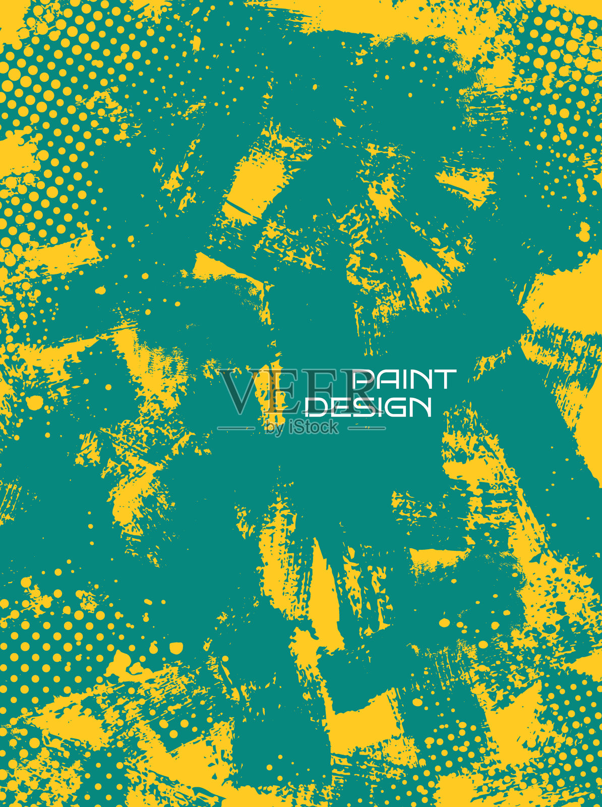 矢量插图。酷炫明亮的壁纸,带有墨水笔刷笔触的混乱。手绘抽象色彩背景集。海报、书籍或杂志封面、传单、布局、名片的设计元素。插画图片素材