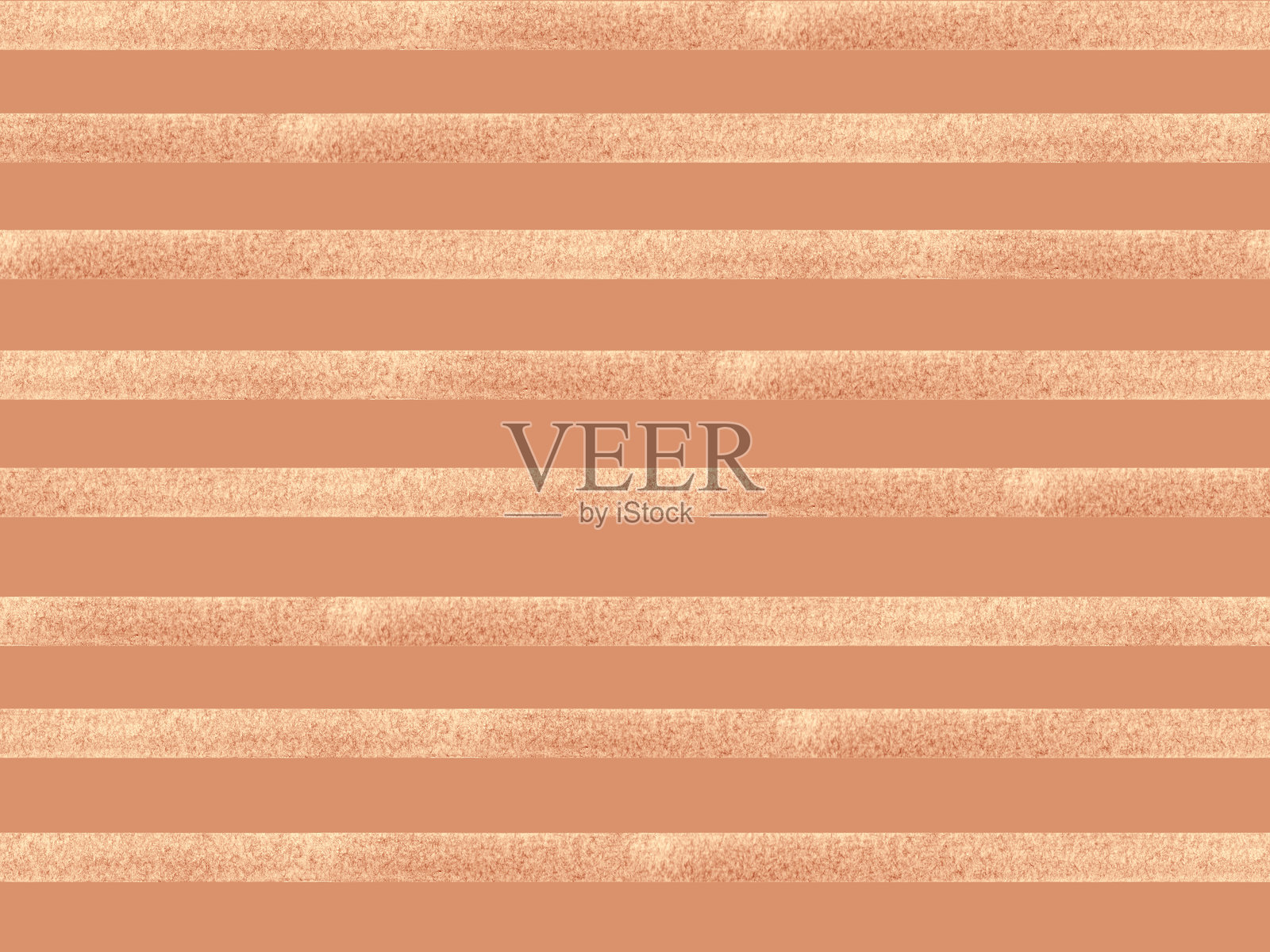 抽象的摩卡条纹横向水彩无缝图案,背景为焦糖色。高质量插图。手绘。适合用于卡片、手工纸、包装纸、封面、背景和壁纸。插画图片素材