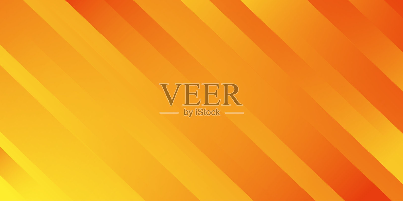 渐变的橙色和黄色背景,带有对角线。现代抽象科技背景。矢量插图插画图片素材