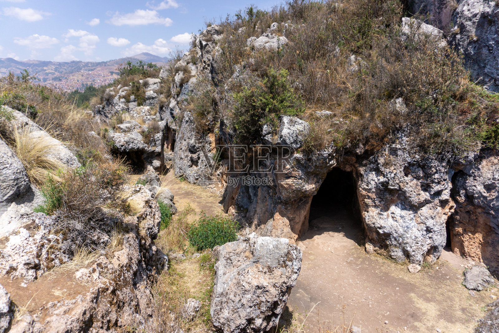 神秘的奇卡纳通道和隐藏的洞穴,位于秘鲁库斯科的X区,靠近印加遗址萨克塞华曼的神圣考古遗址照片摄影图片