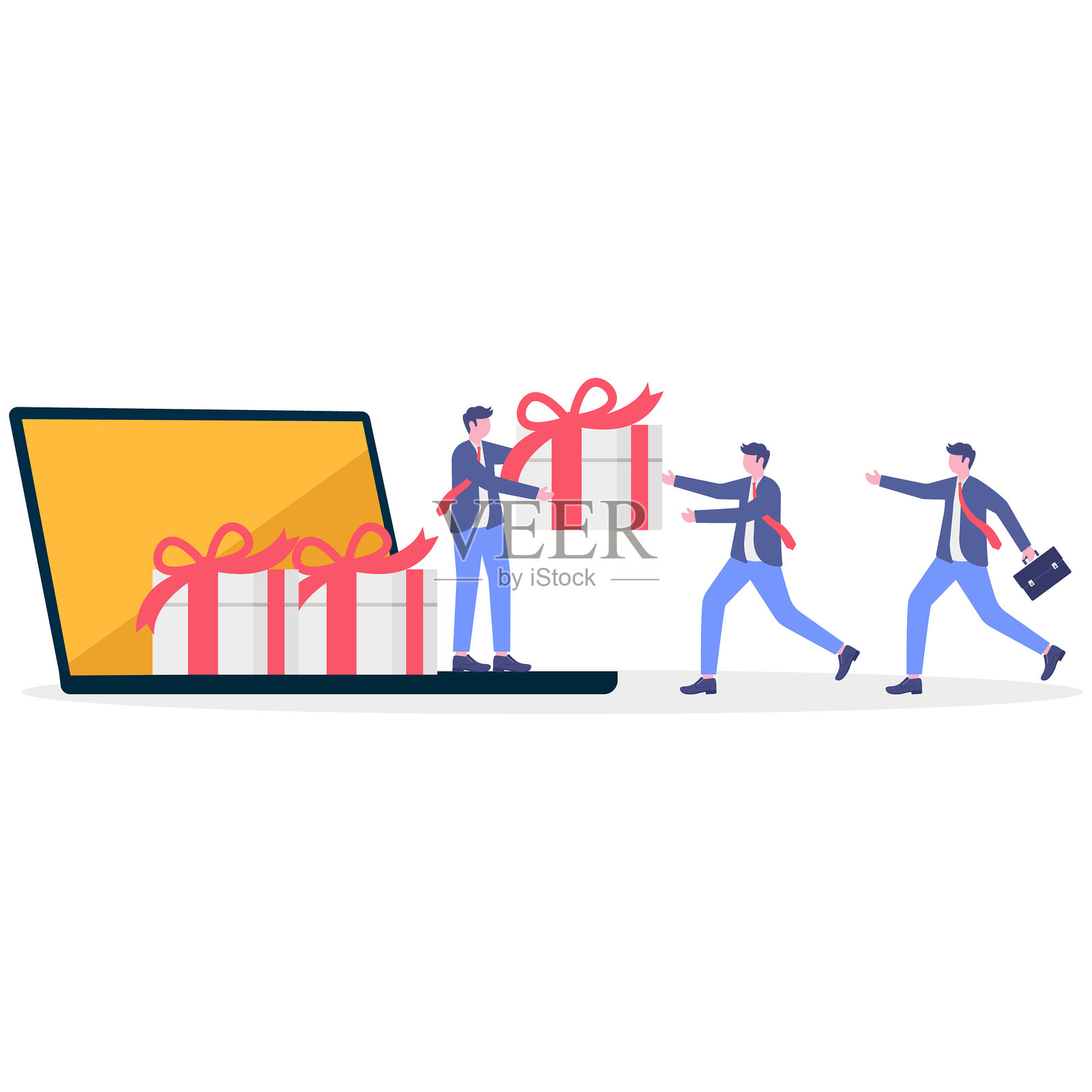 社交媒体插图,商业概念,网页设计插画图片素材