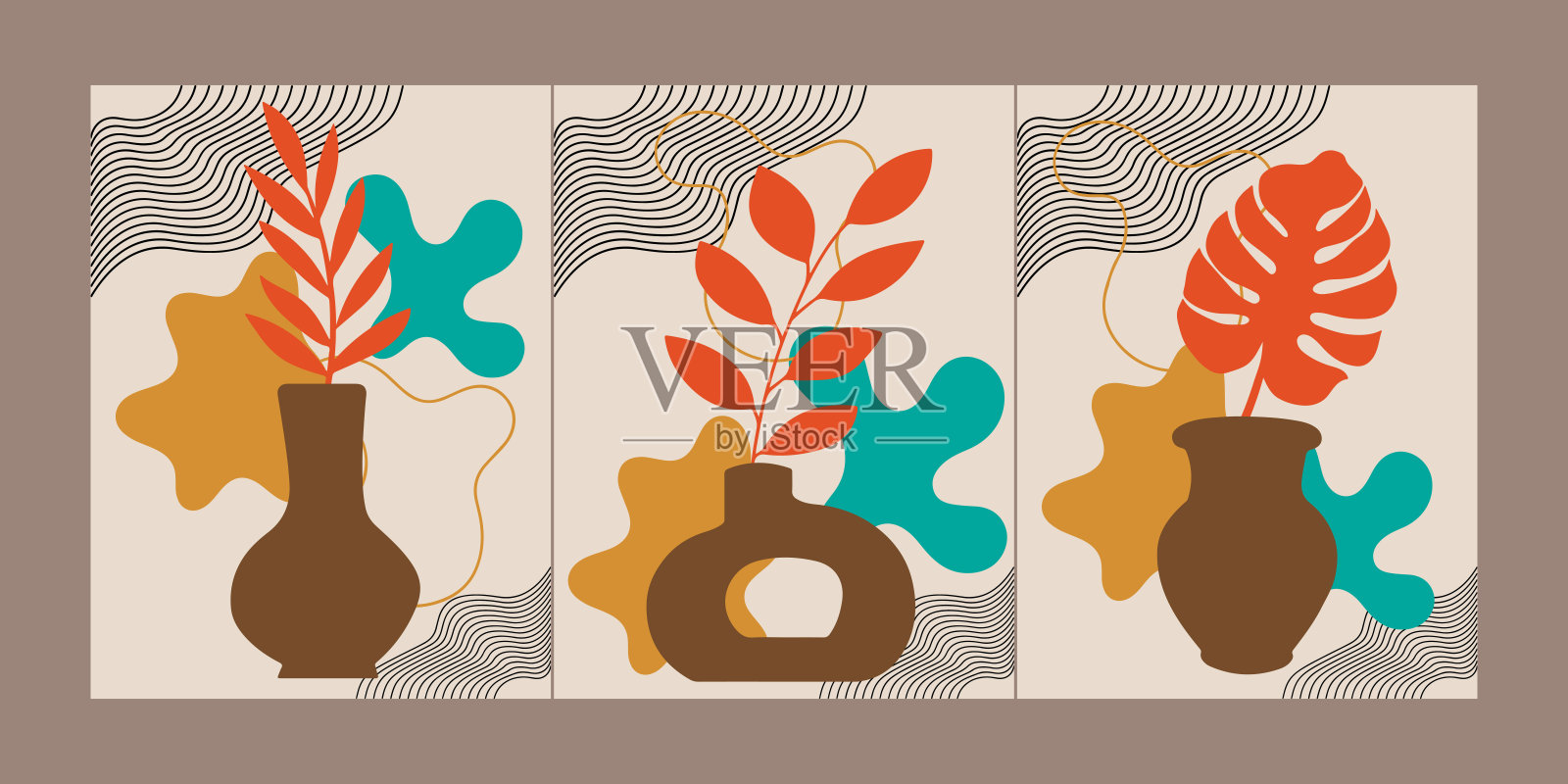 现代海报几何形状抽象背景,适合设计和创作,易于打印和编辑插画图片素材