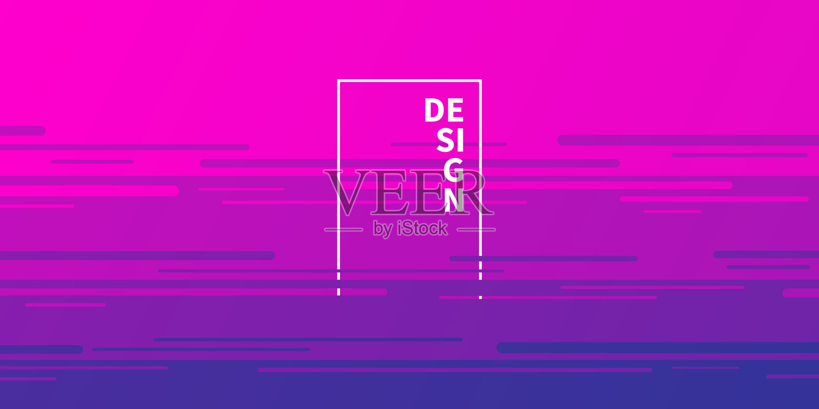 带有水平线条和紫色渐变的抽象设计 - 时尚背景插画图片素材