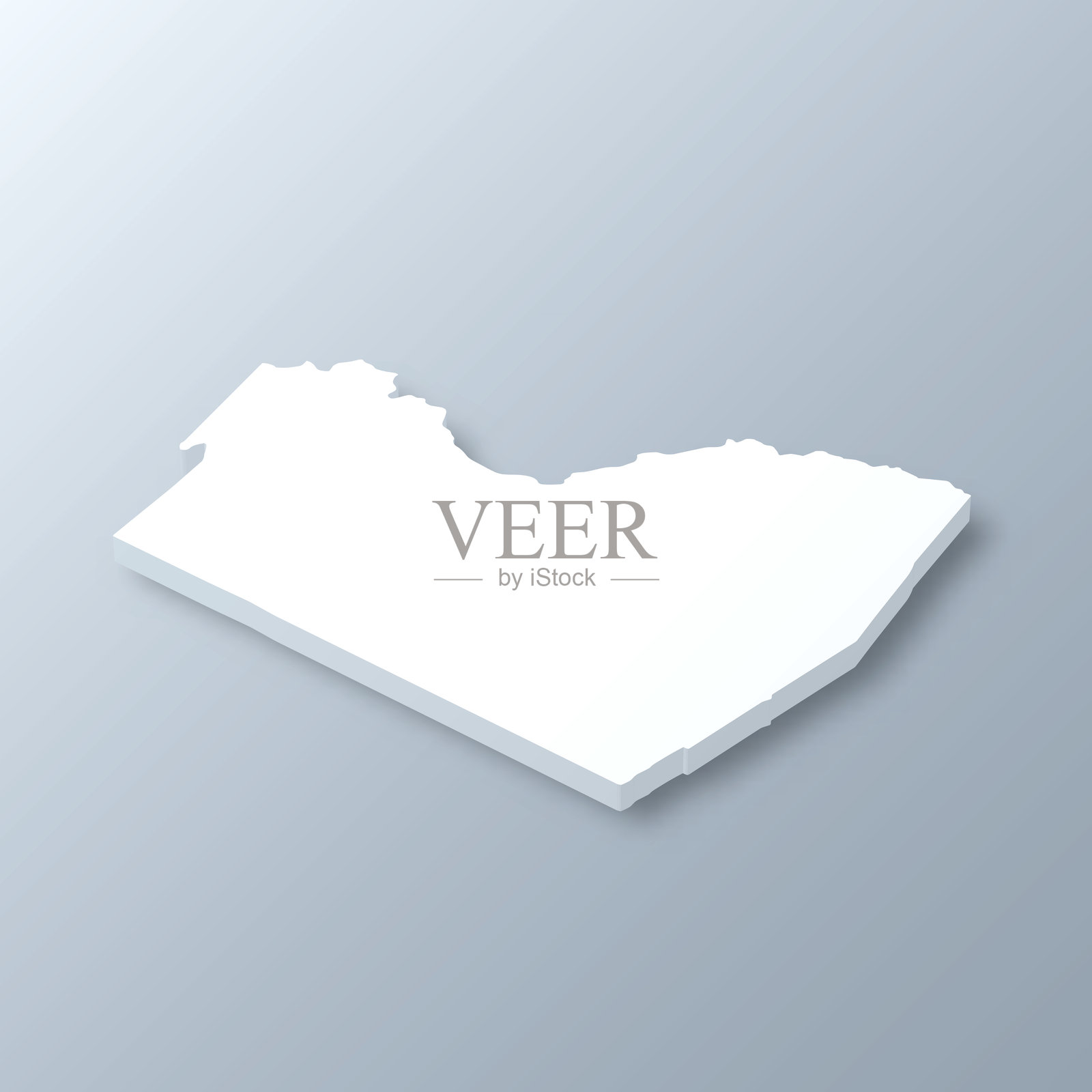 德克萨斯州特拉维斯县。灰色背景上的3D地图插画图片素材