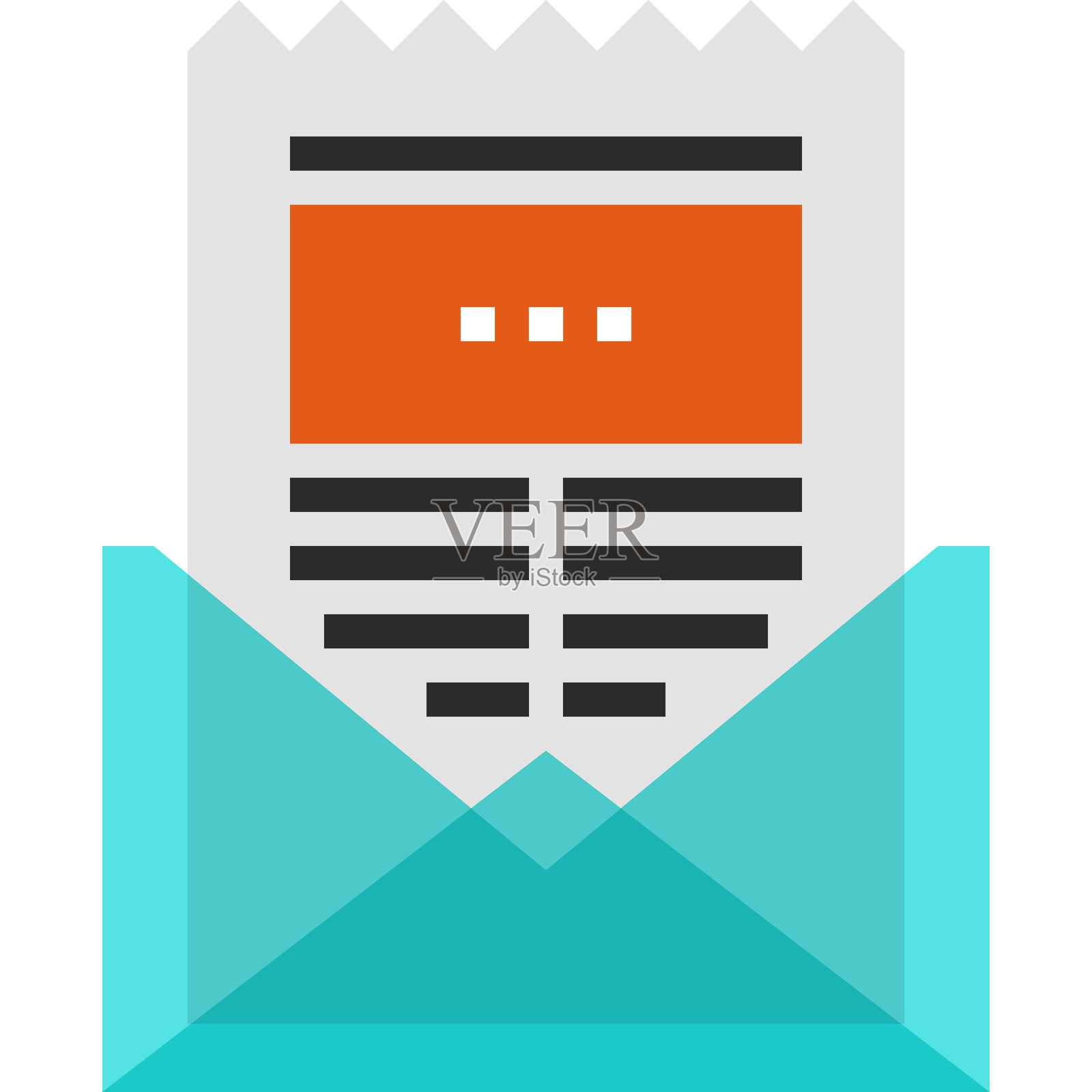 简约风格的新闻通讯扁平线条网页图标概念插画图片素材