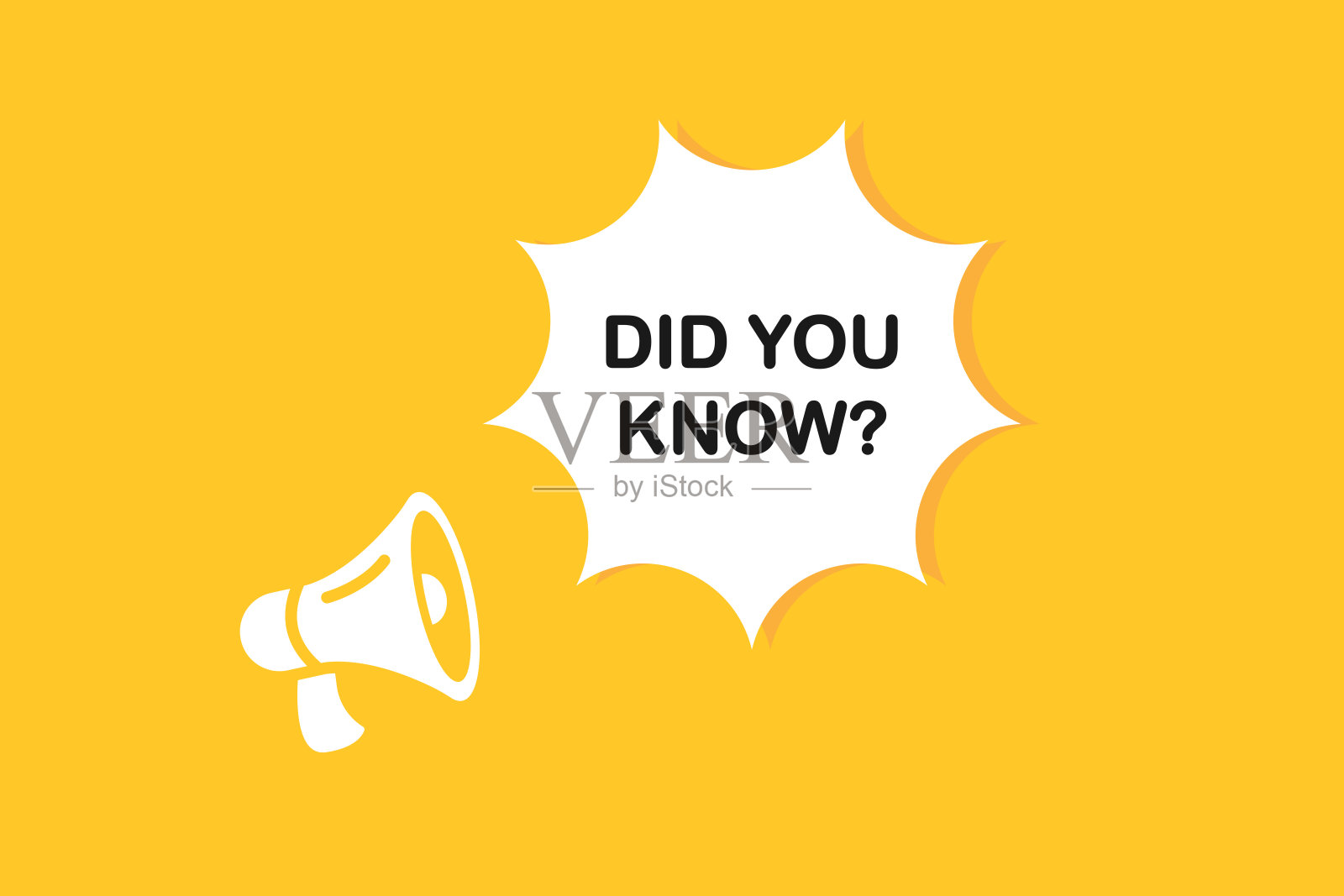 你知道吗?带有扩音器的对话框。适用于商业、营销和广告的网络横幅。矢量插图。插画图片素材