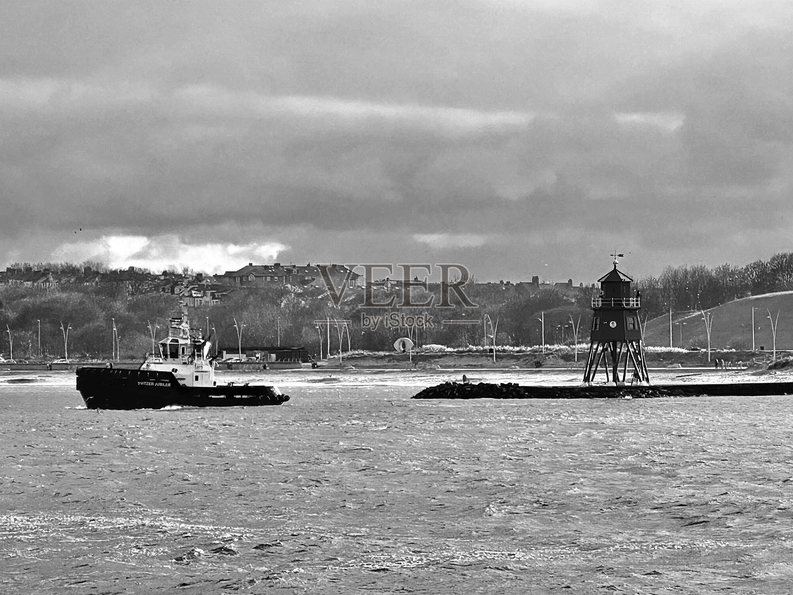 泰恩河在泰恩茅斯的景色照片摄影图片