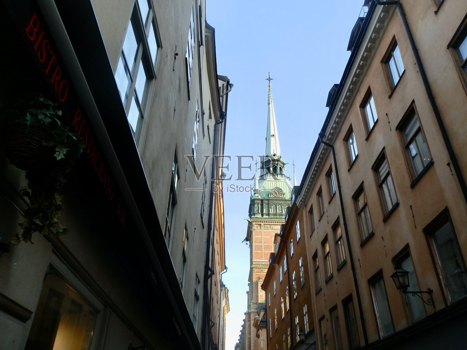 斯德哥尔摩的尖塔照片摄影图片