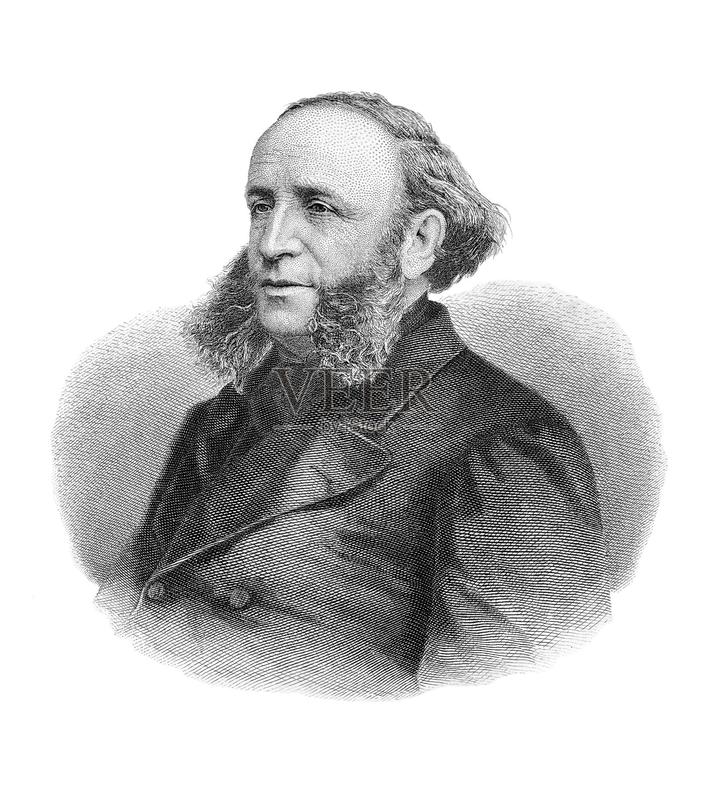 伊凡·康斯坦丁诺维奇·艾瓦佐夫斯基,俄罗斯画家和图形艺术家,19世纪最著名的海洋画家之一。插画图片素材