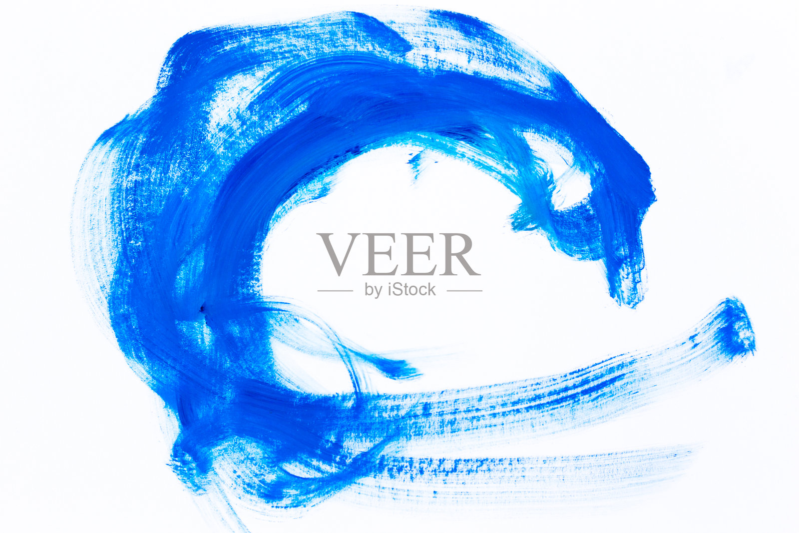 蓝色潮汐波浪画作,白色背景,留白空间照片摄影图片