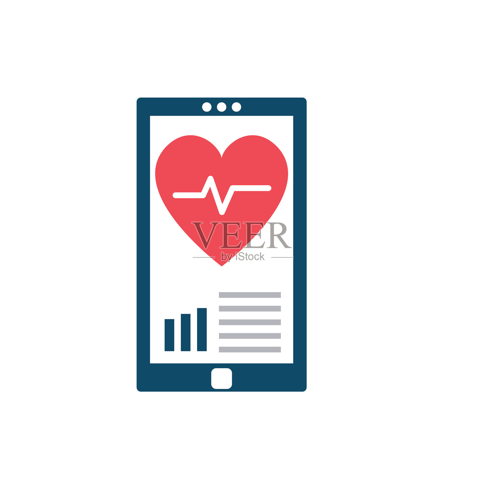 扁平化设计风格的医疗保健移动应用程序图标插画图片素材