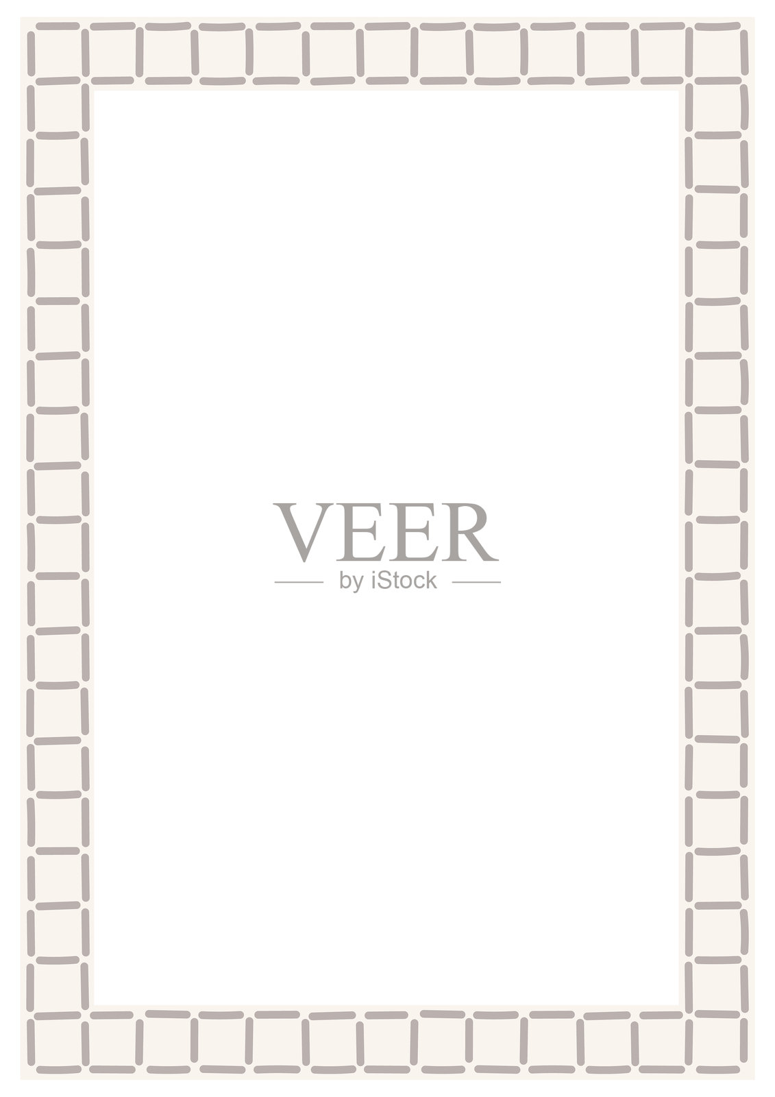 带涂鸦图案的A4框架。插画图片素材