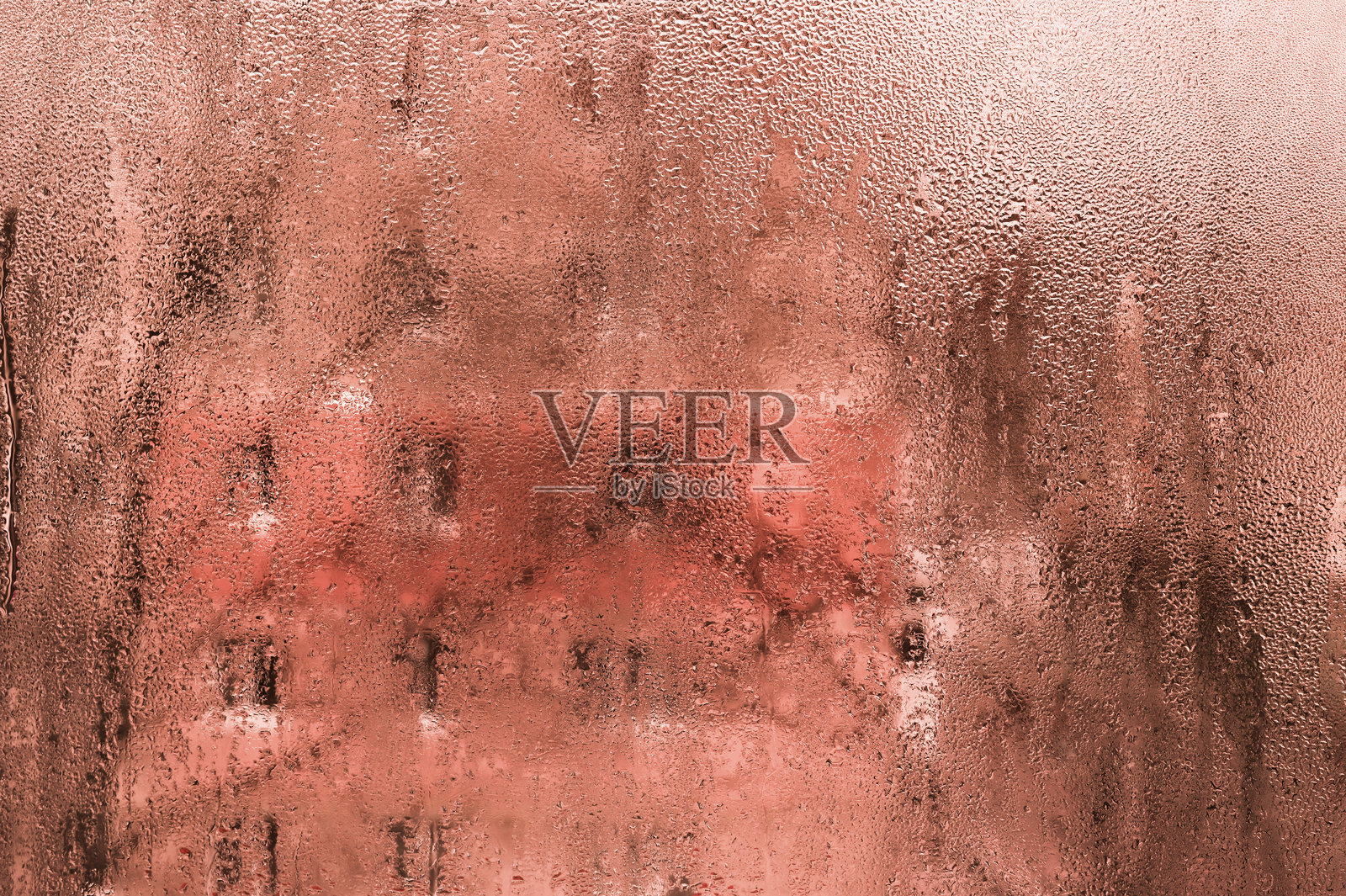 纹理是湿玻璃,玻璃上有水滴。照片摄影图片