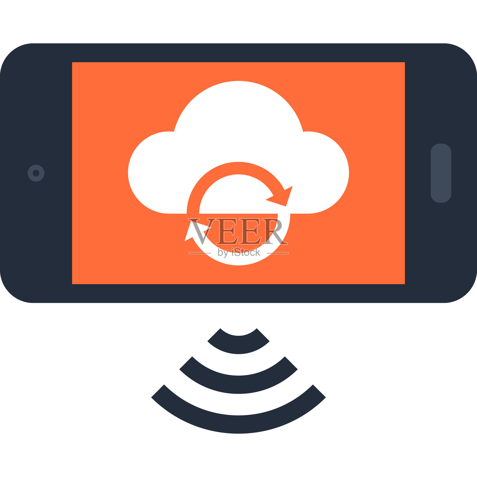 同步扁平网页图标概念插画图片素材