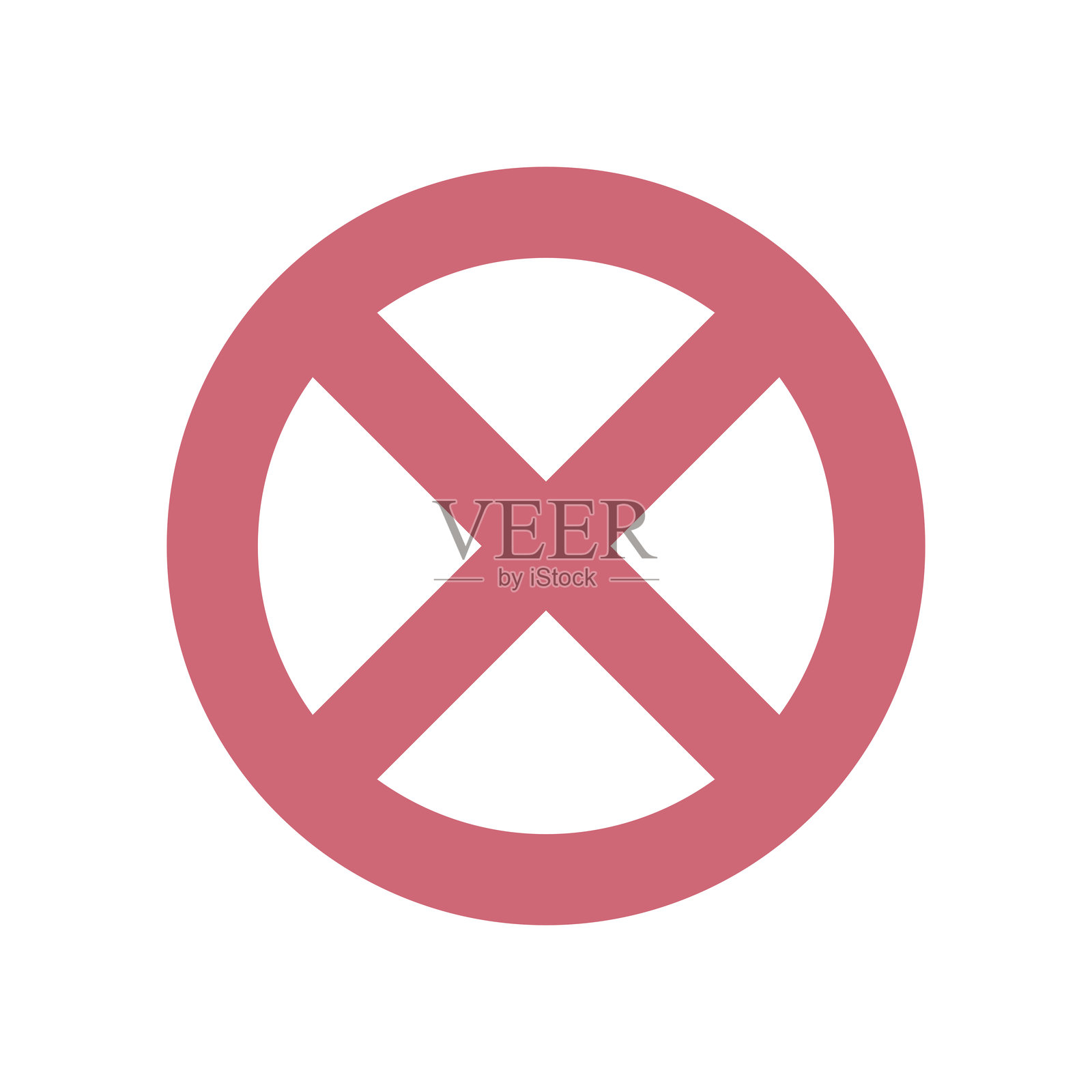 禁止标志的图标插图插画图片素材