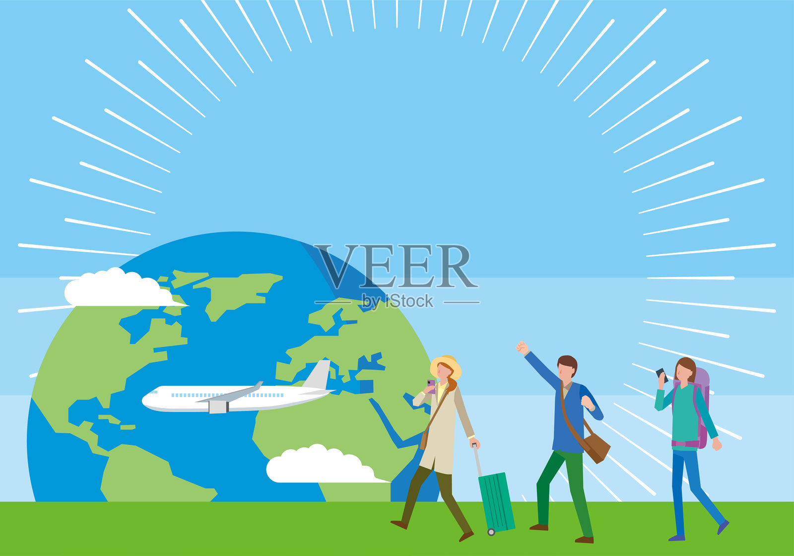 海外旅行框架插图插画图片素材