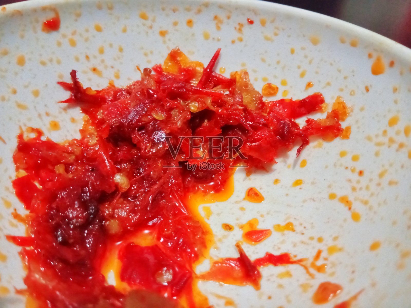 剩余的辣椒酱照片摄影图片